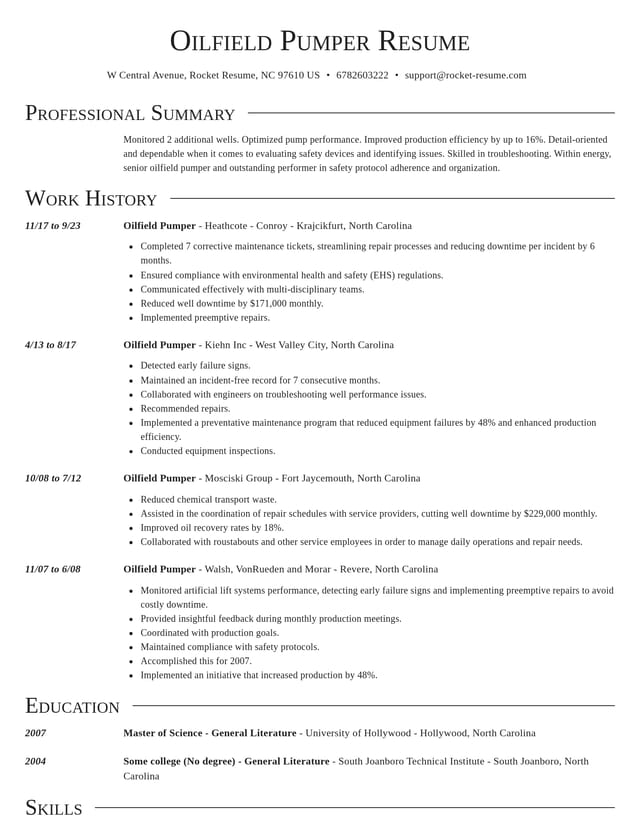 Director resume template