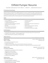 Oilfield Pumper resume template