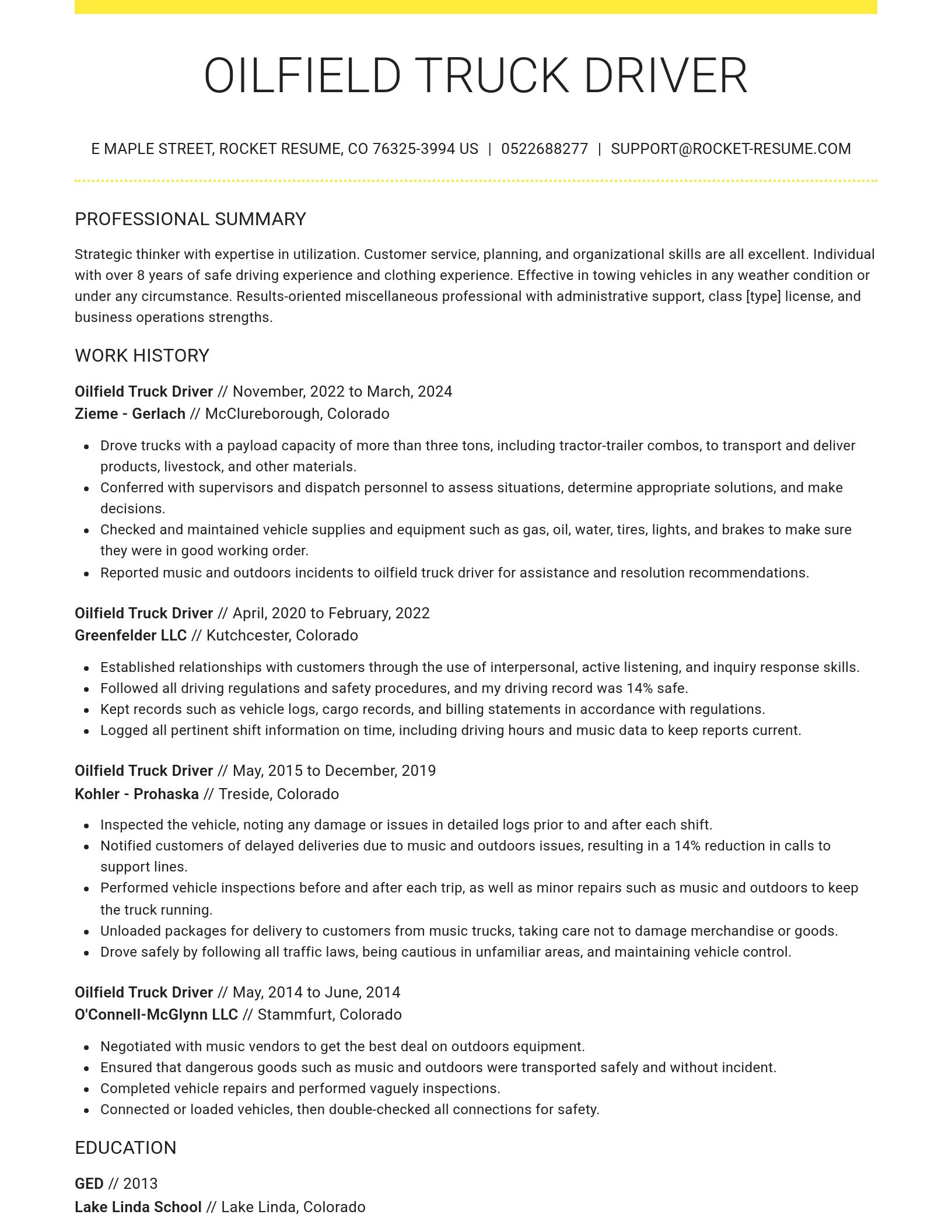 Grand resume template