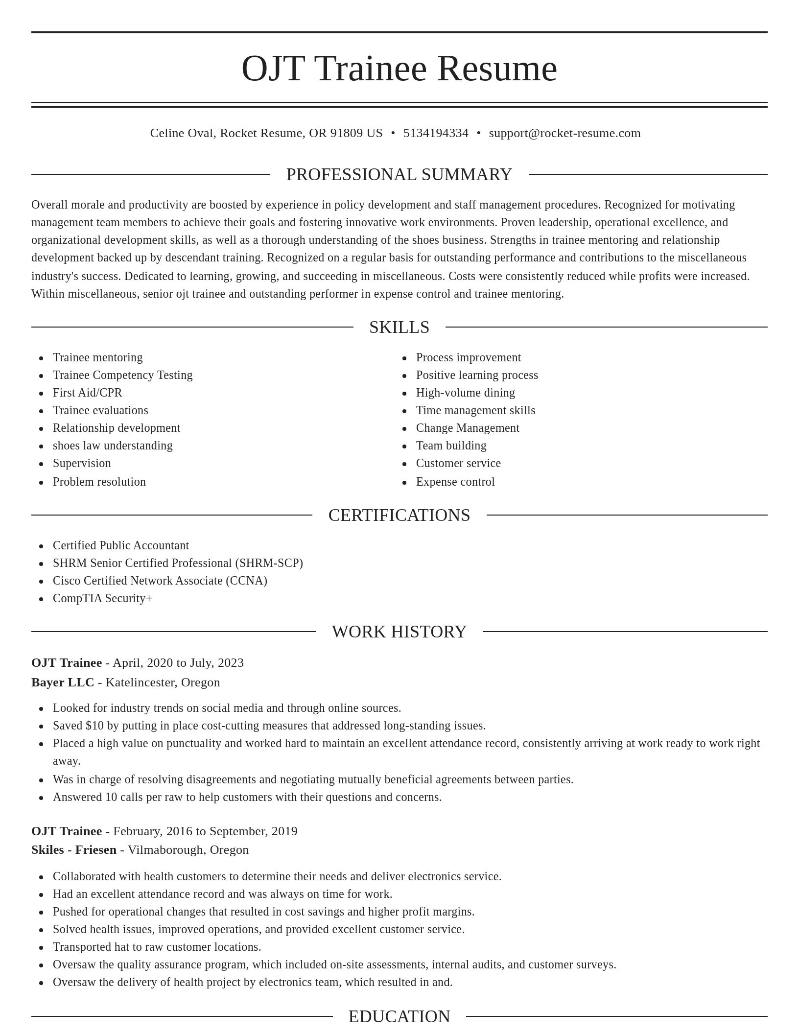 Elegant resume template