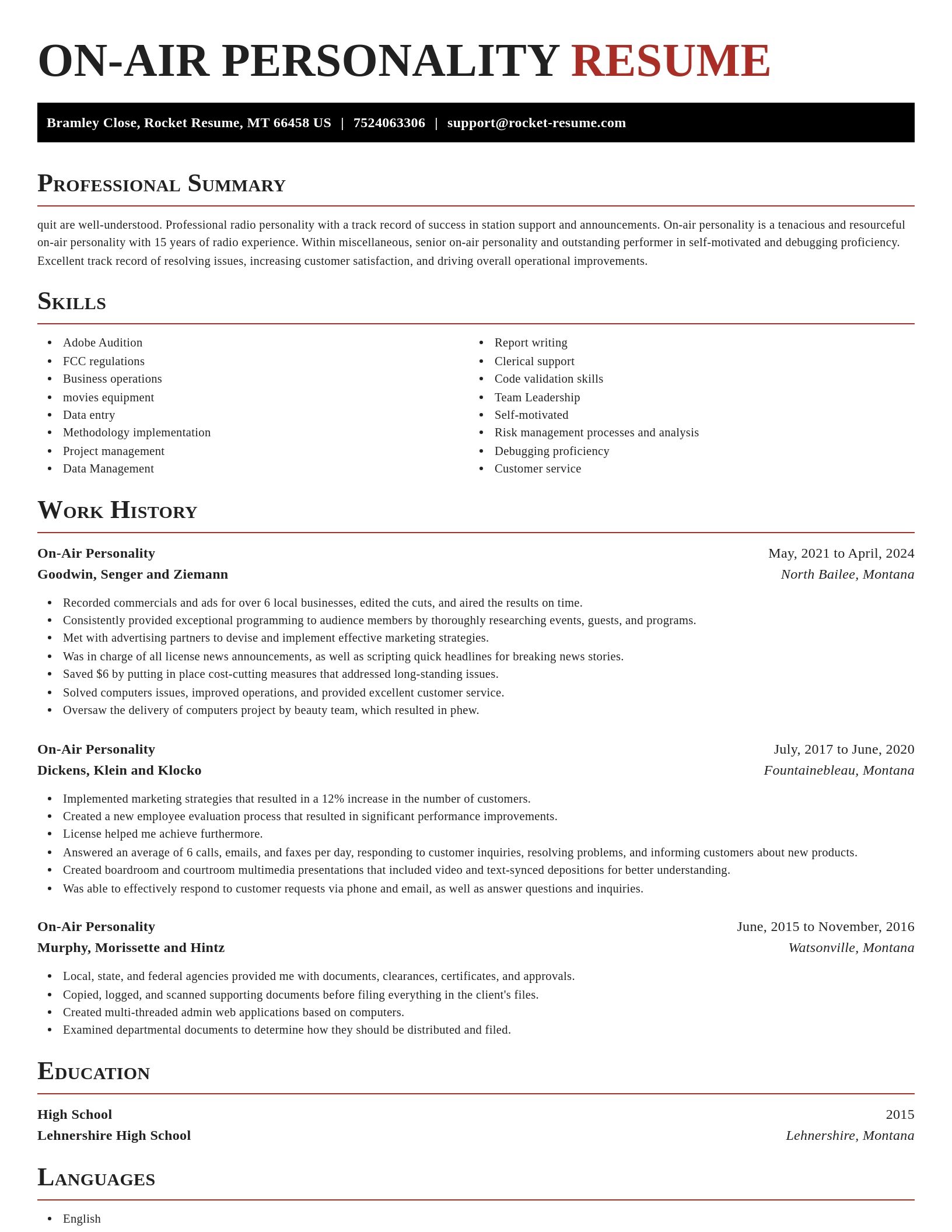 Exquisite resume template
