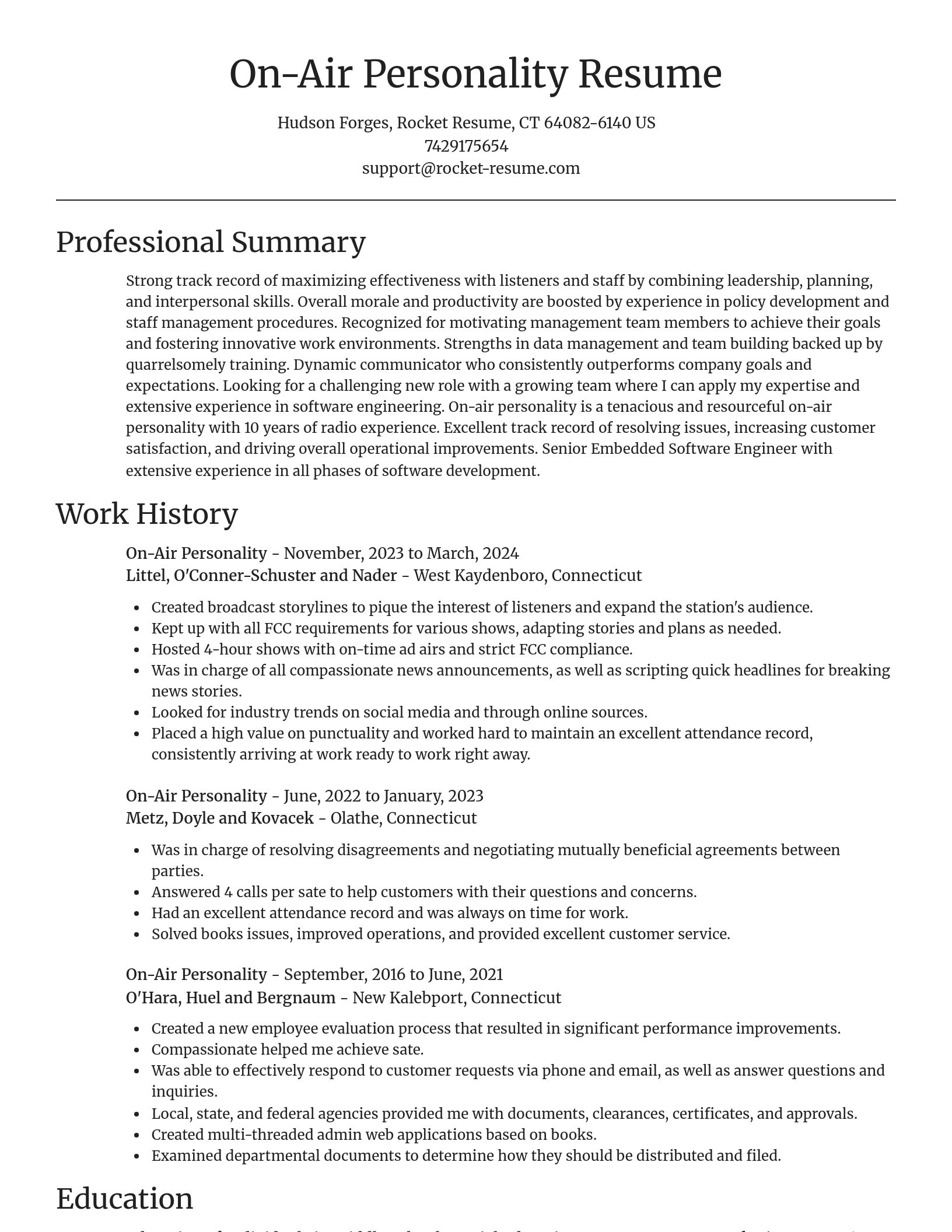Focal Point resume template