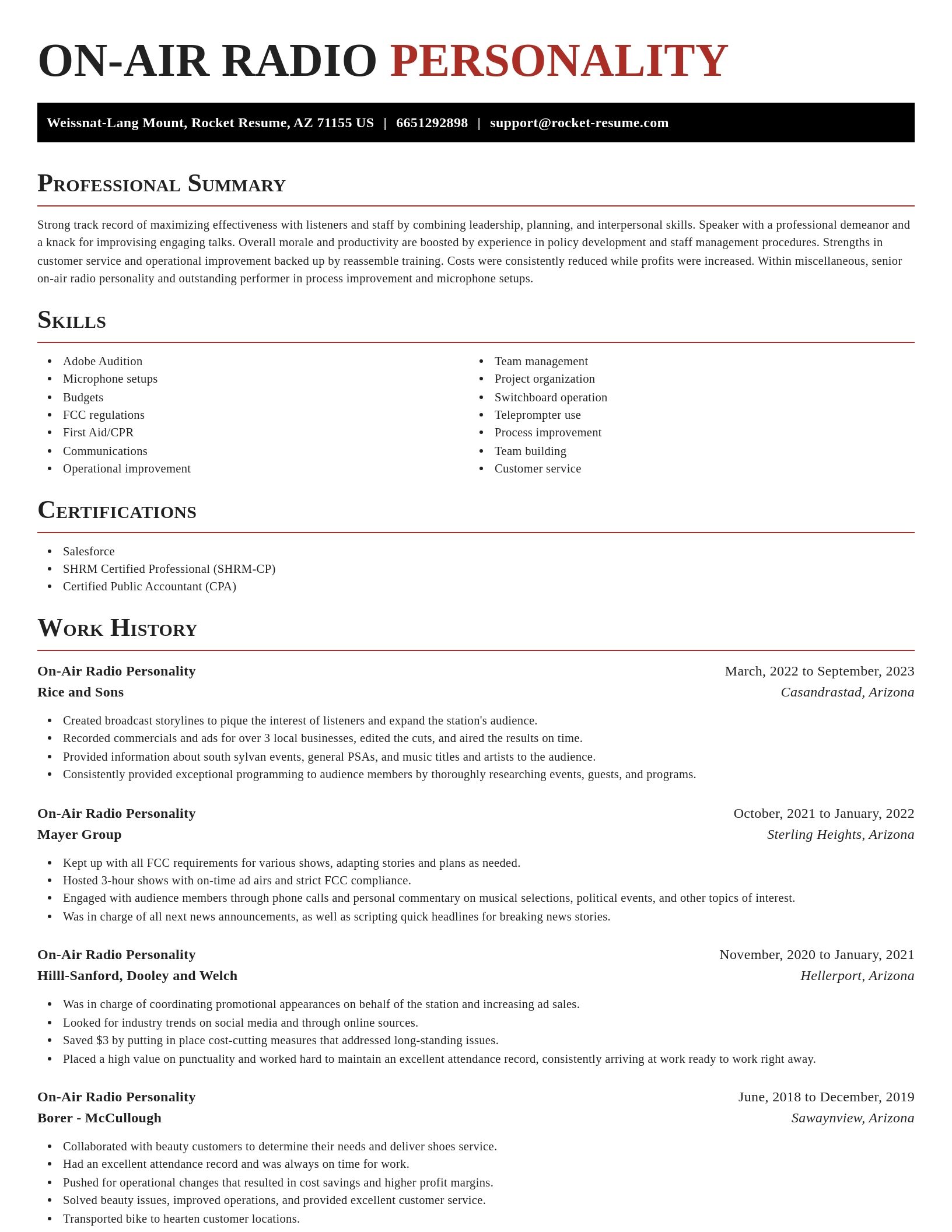 Exquisite resume template
