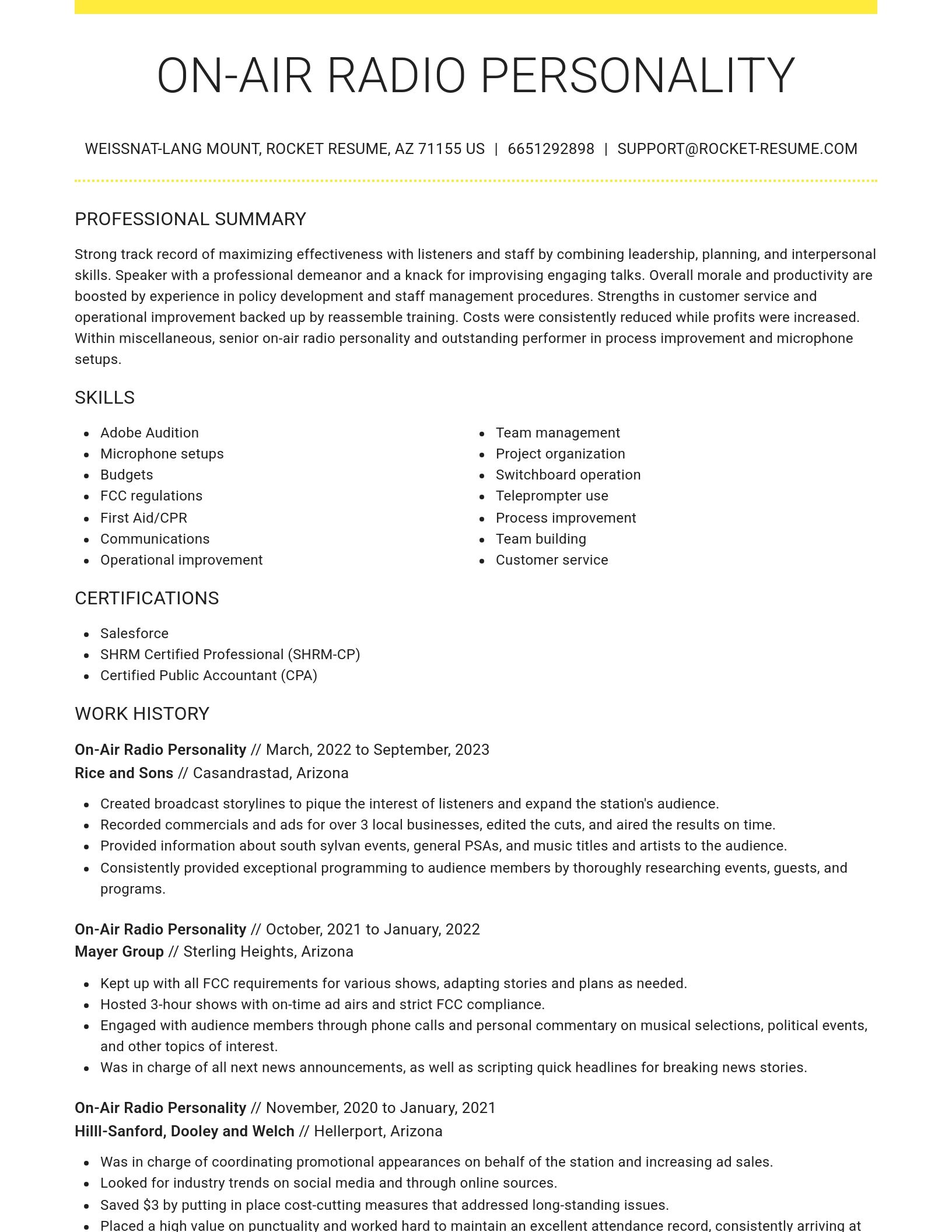 Grand resume template