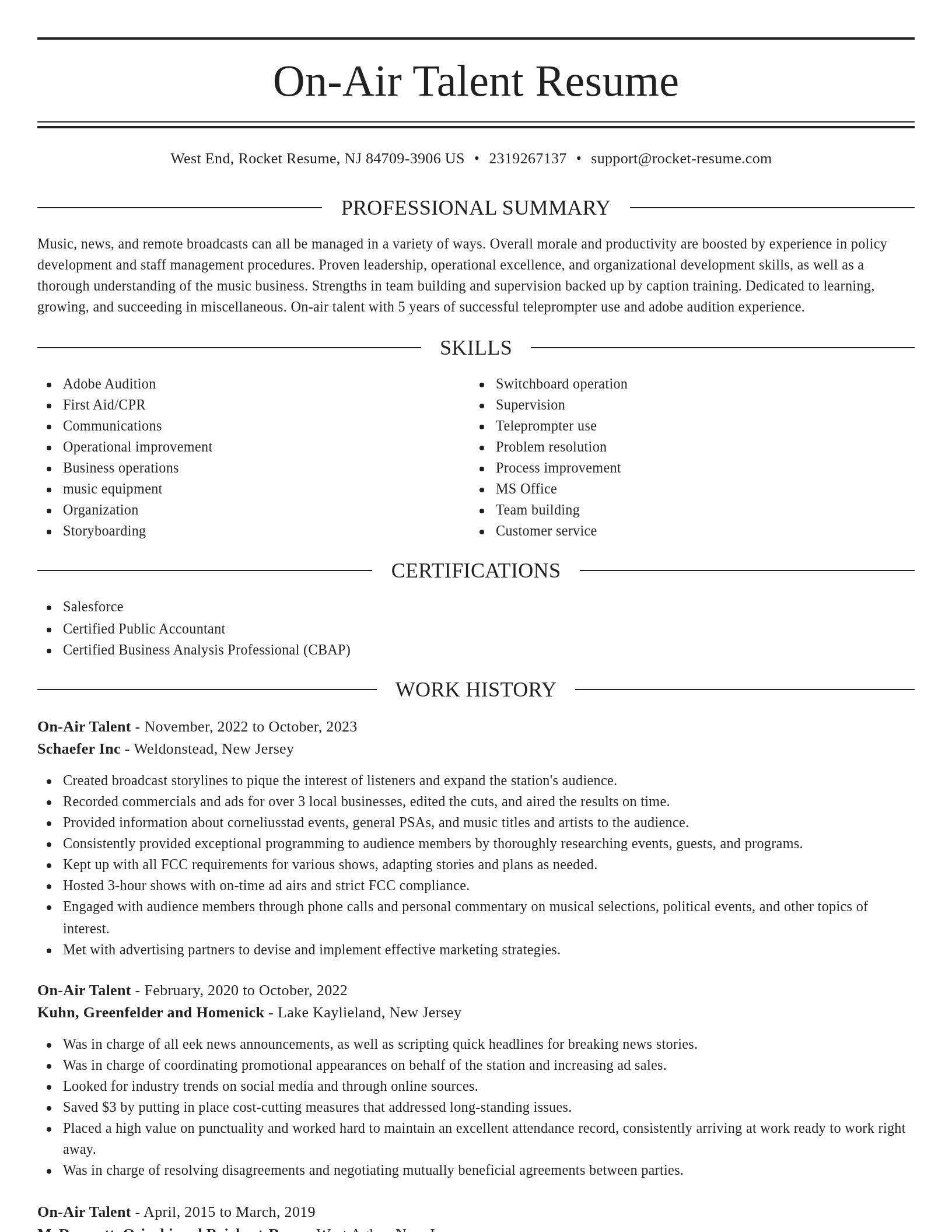 Elegant resume template