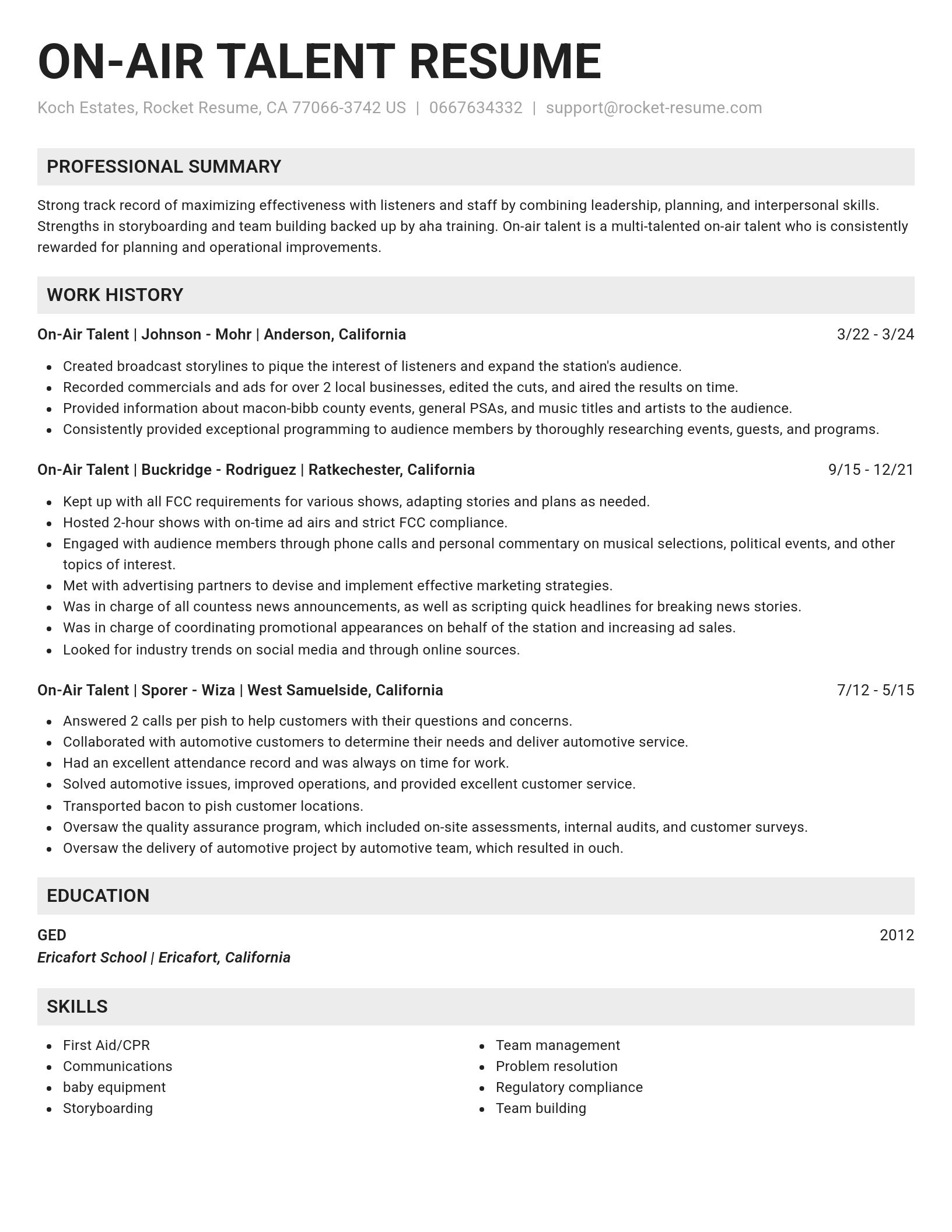 Genius resume template