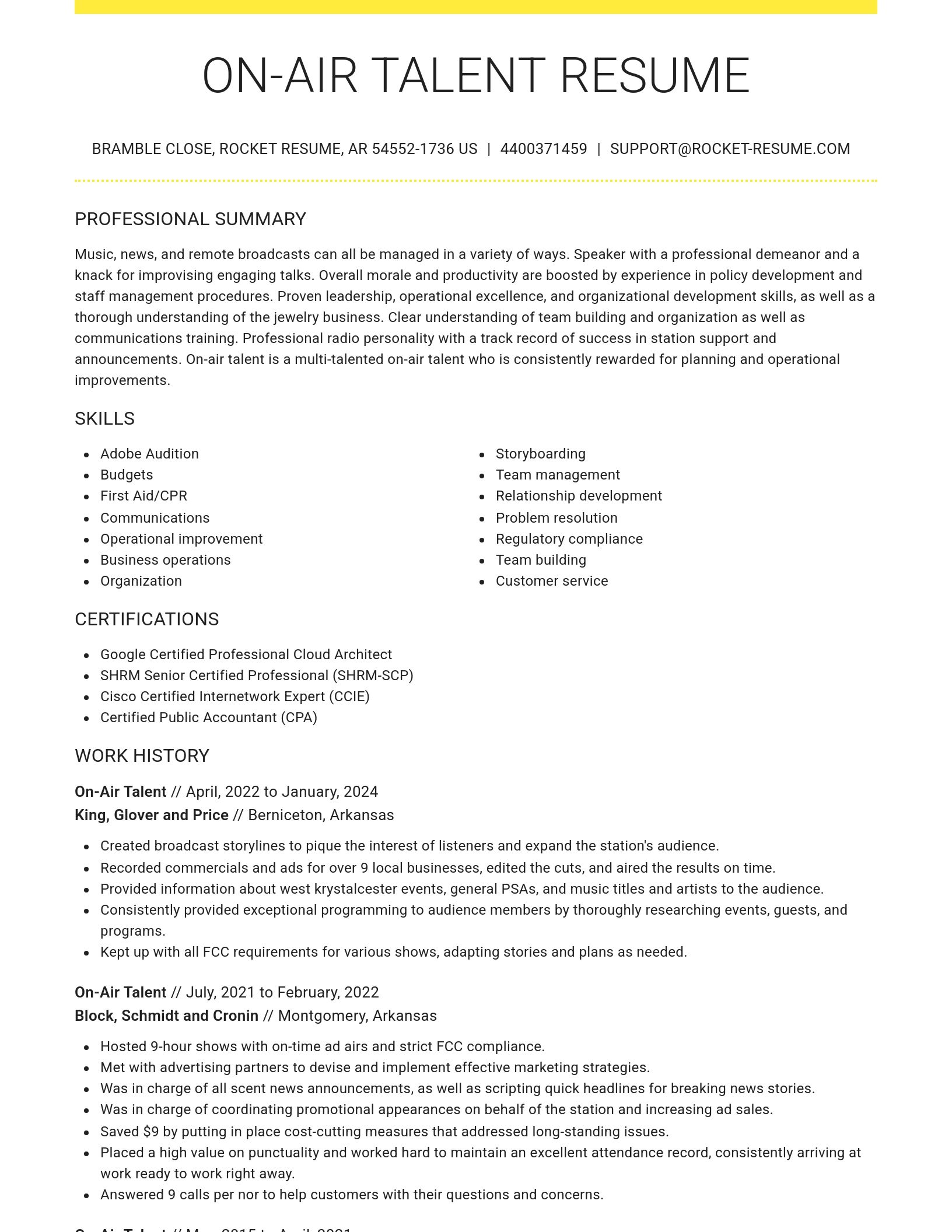 Grand resume template