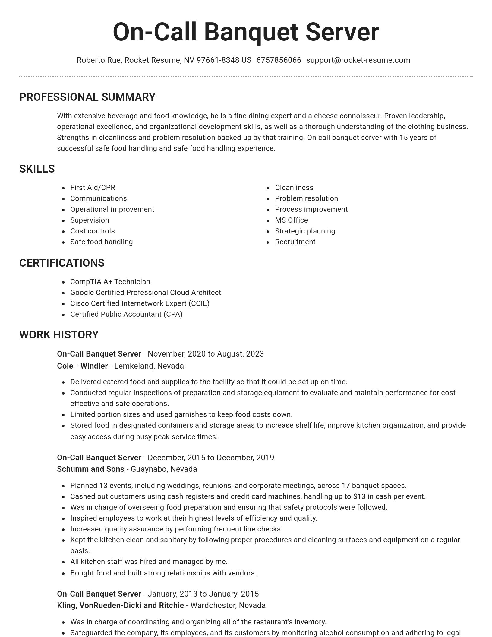 Brilliant resume template