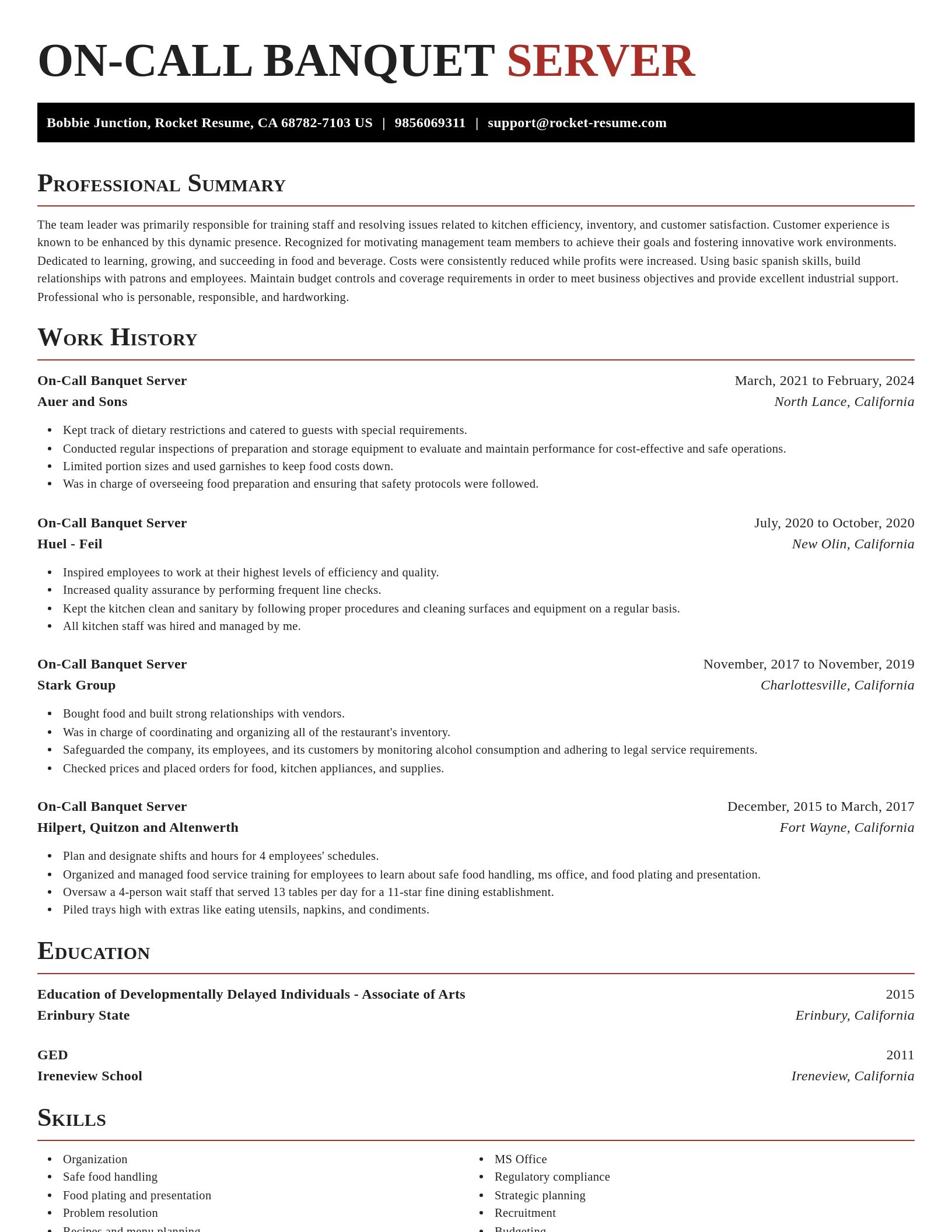 Exquisite resume template