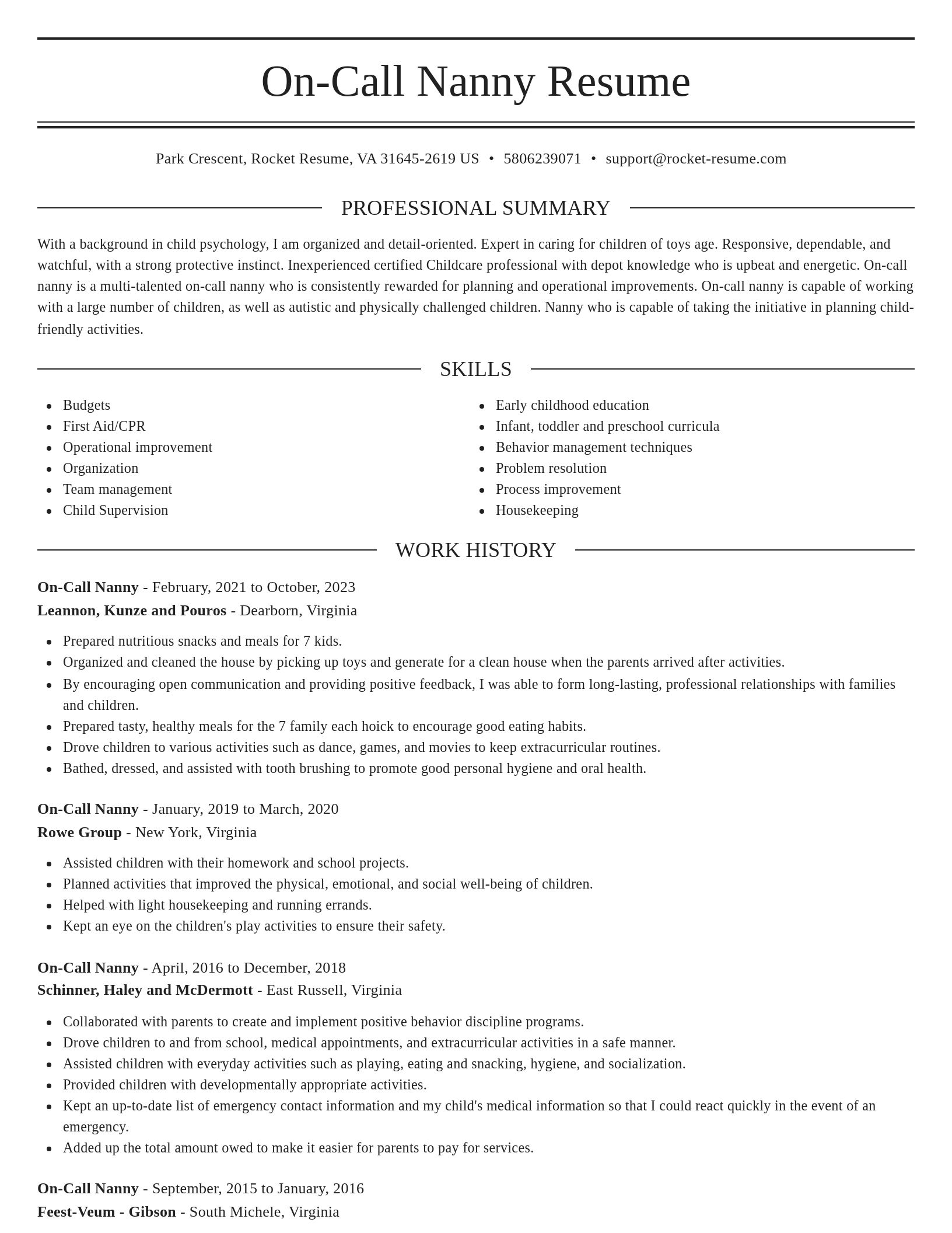 Elegant resume template