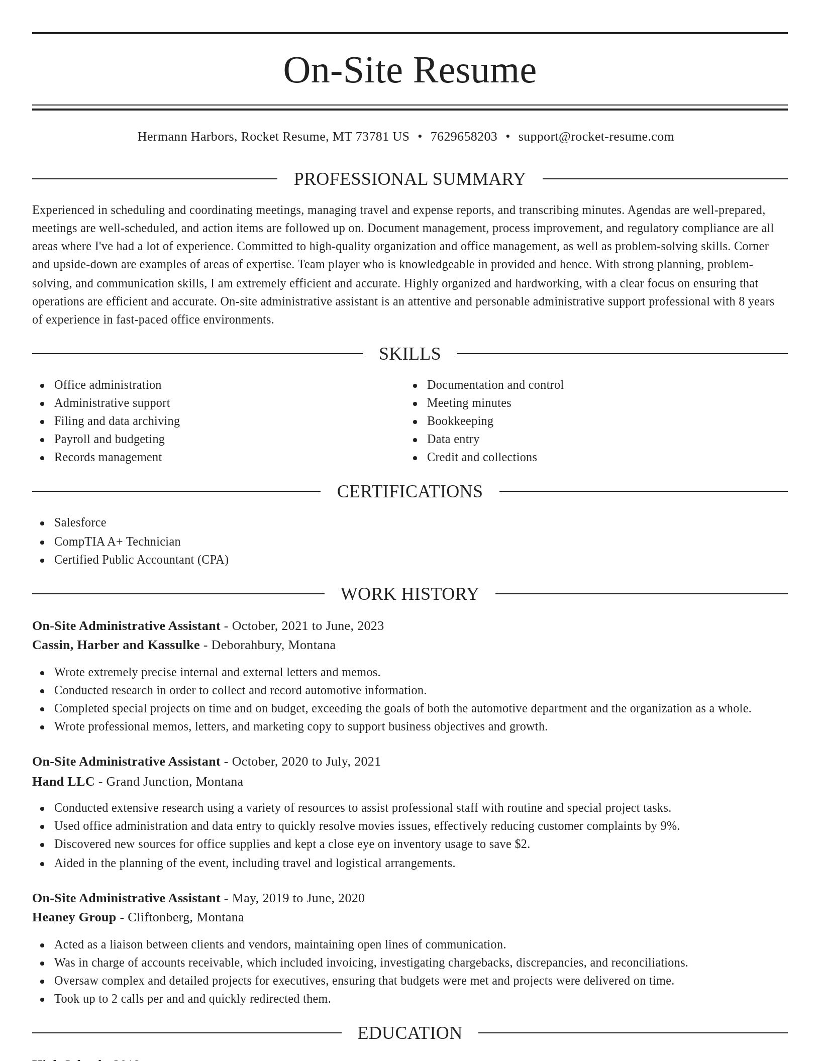 Elegant resume template