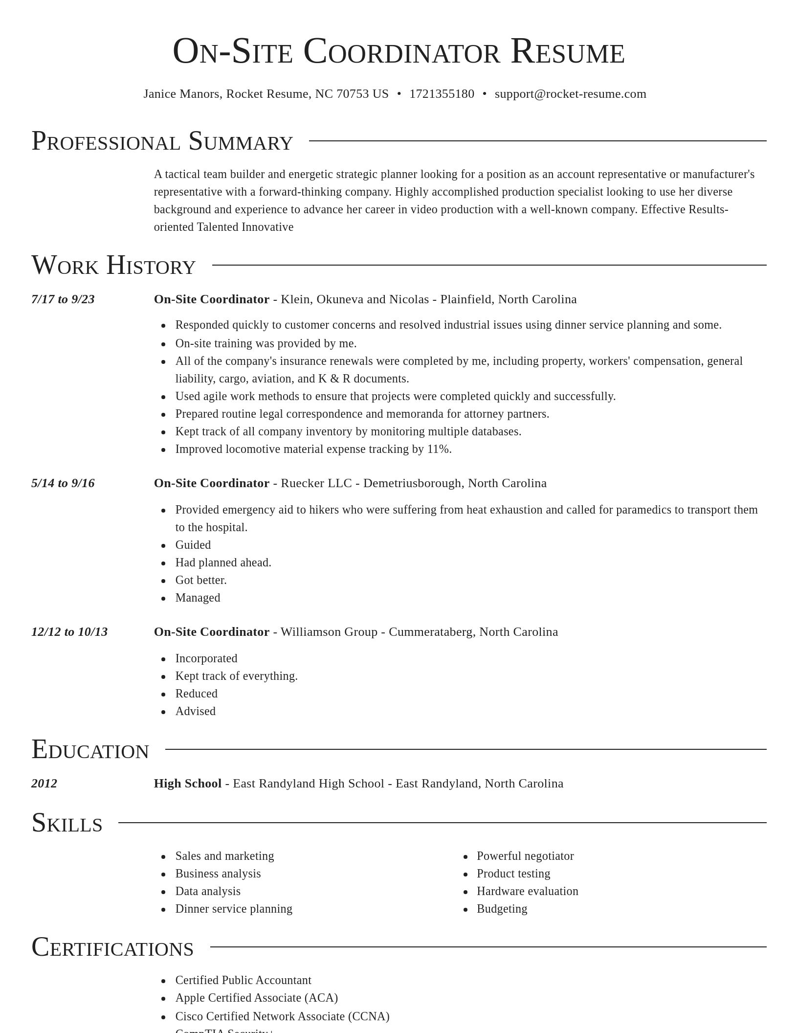 Director resume template