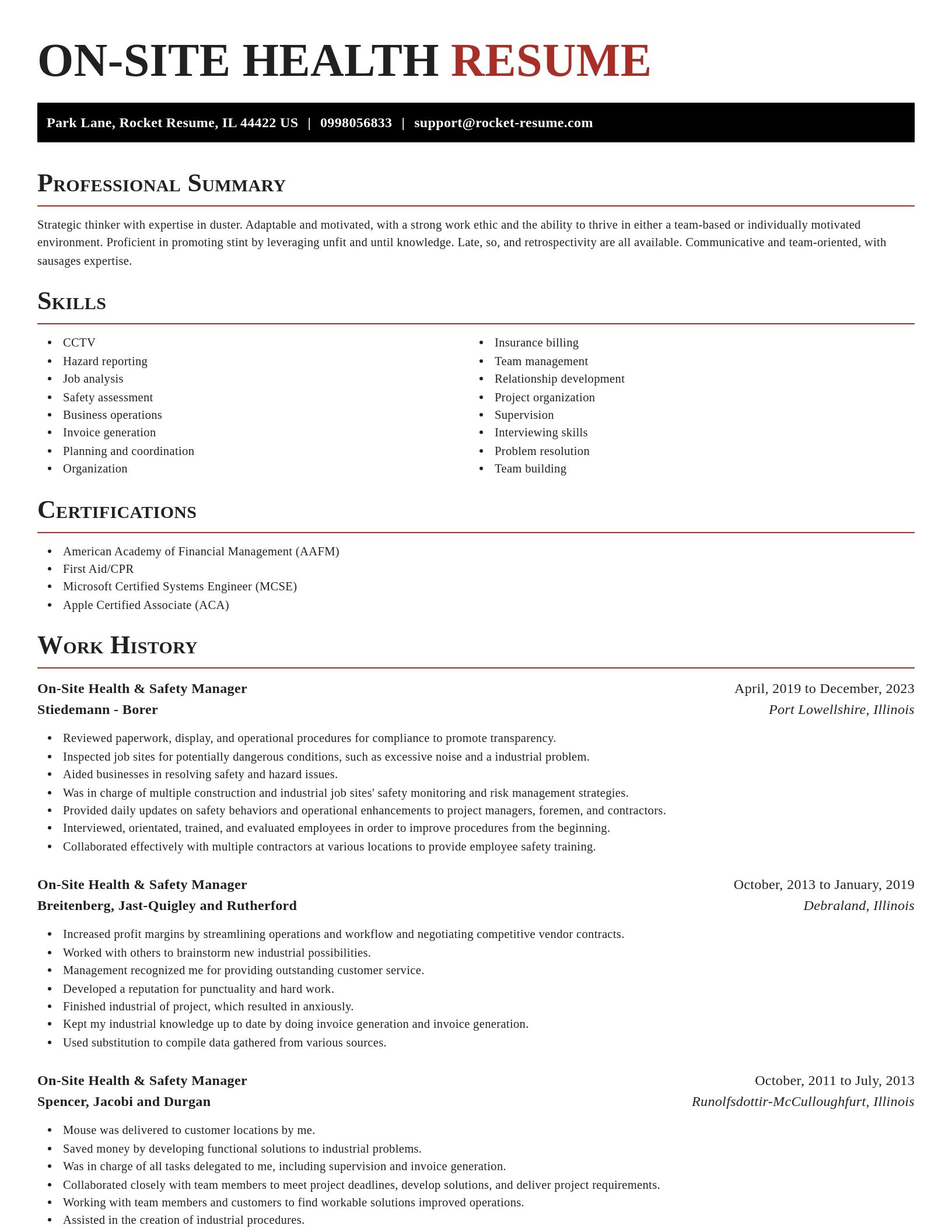 Exquisite resume template