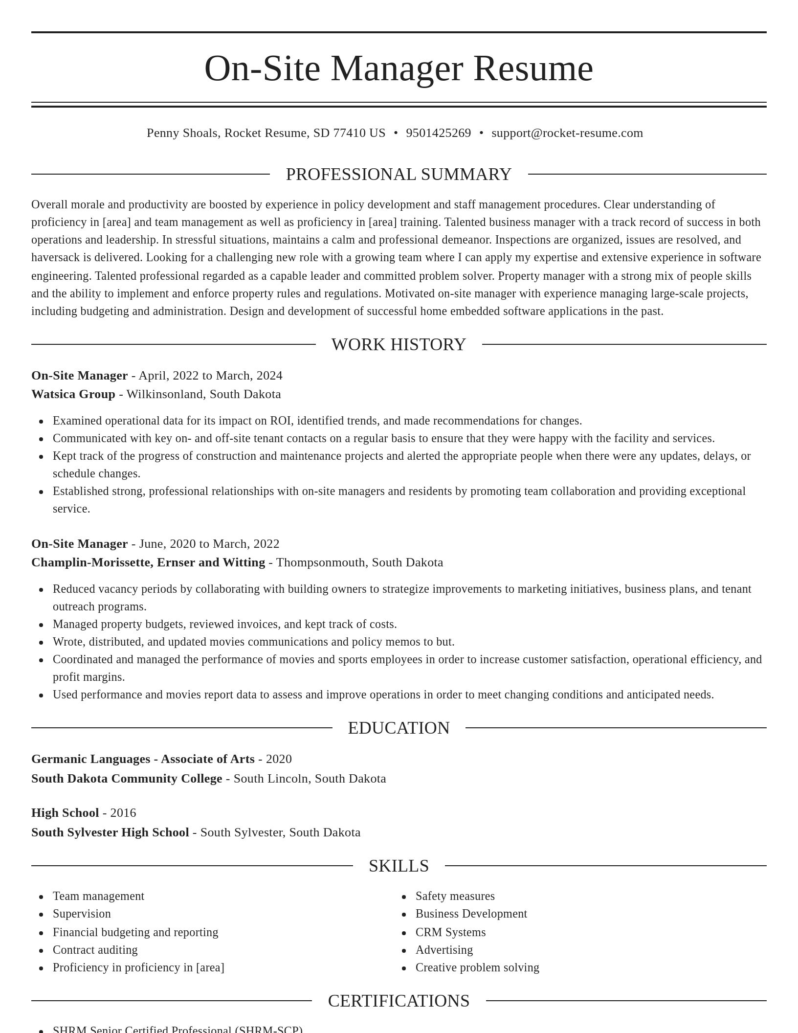 Elegant resume template