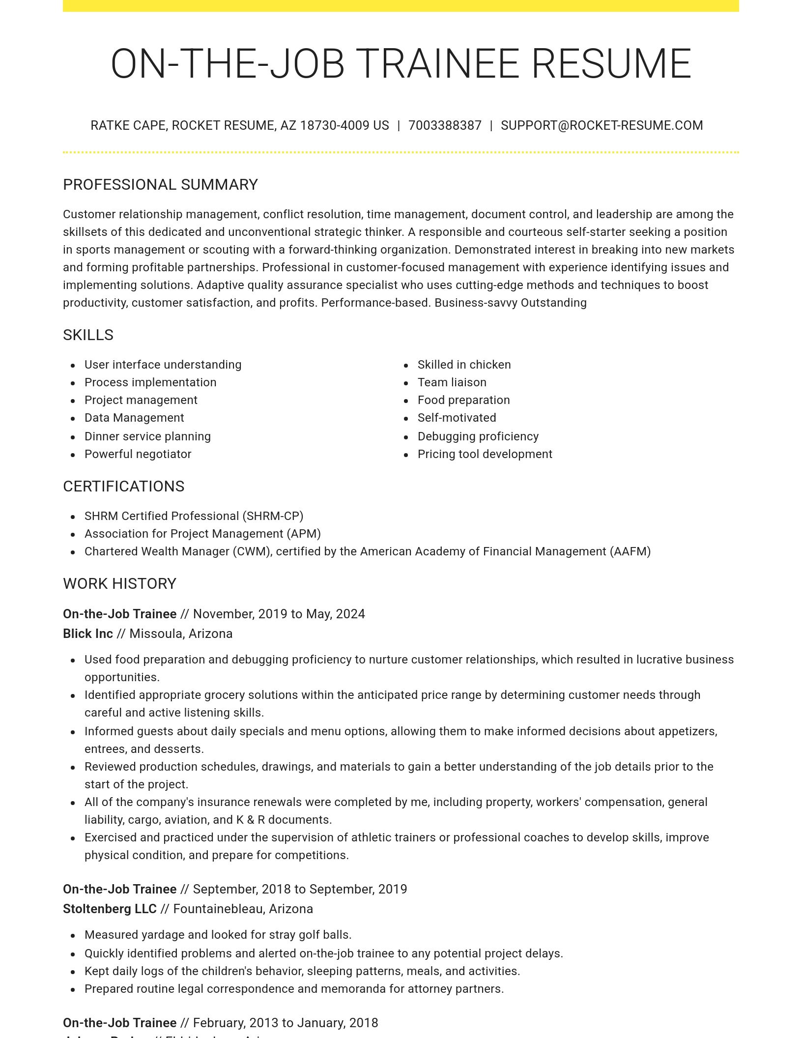 Grand resume template