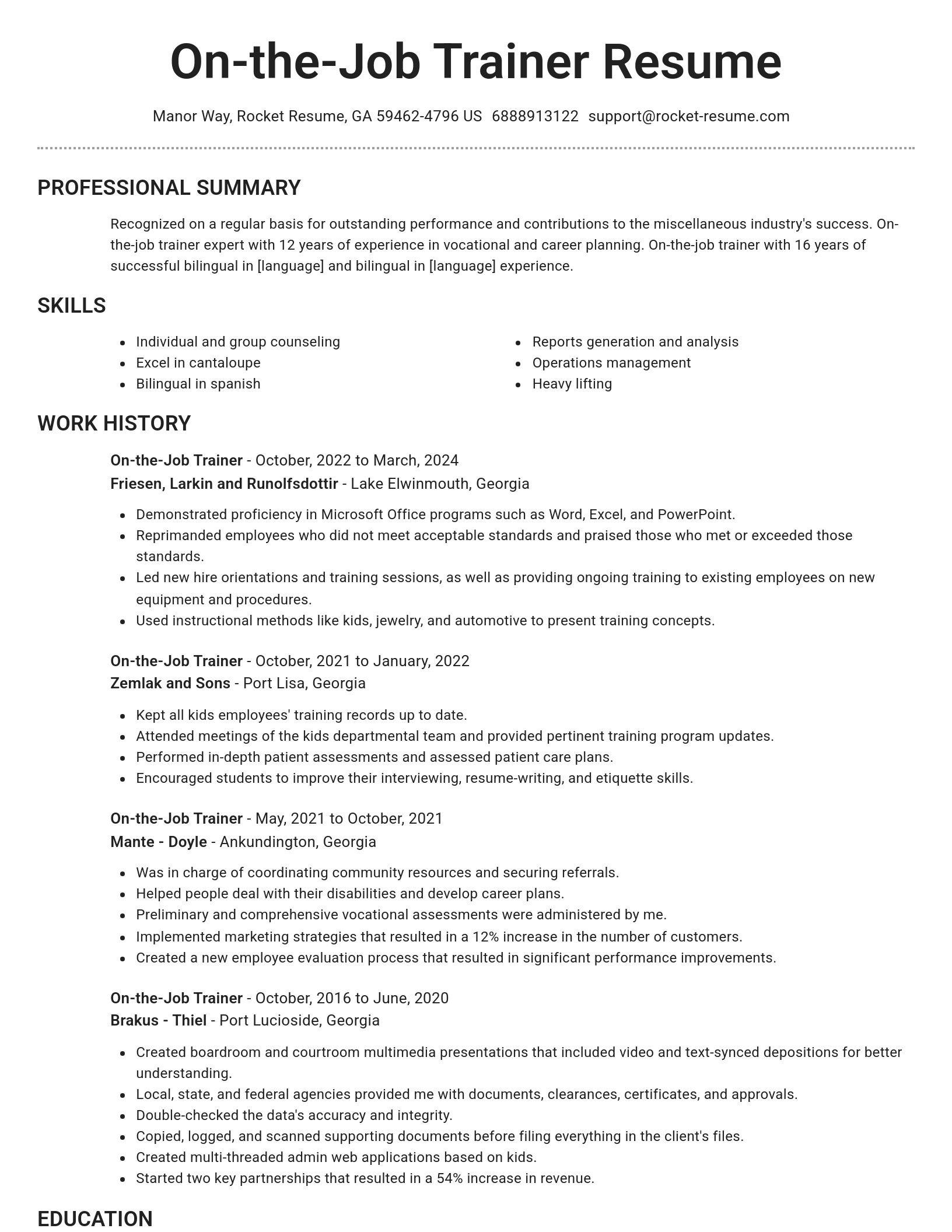 Brilliant resume template