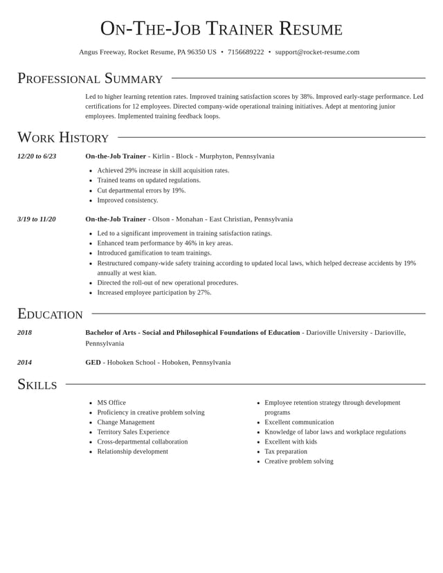 Director resume template