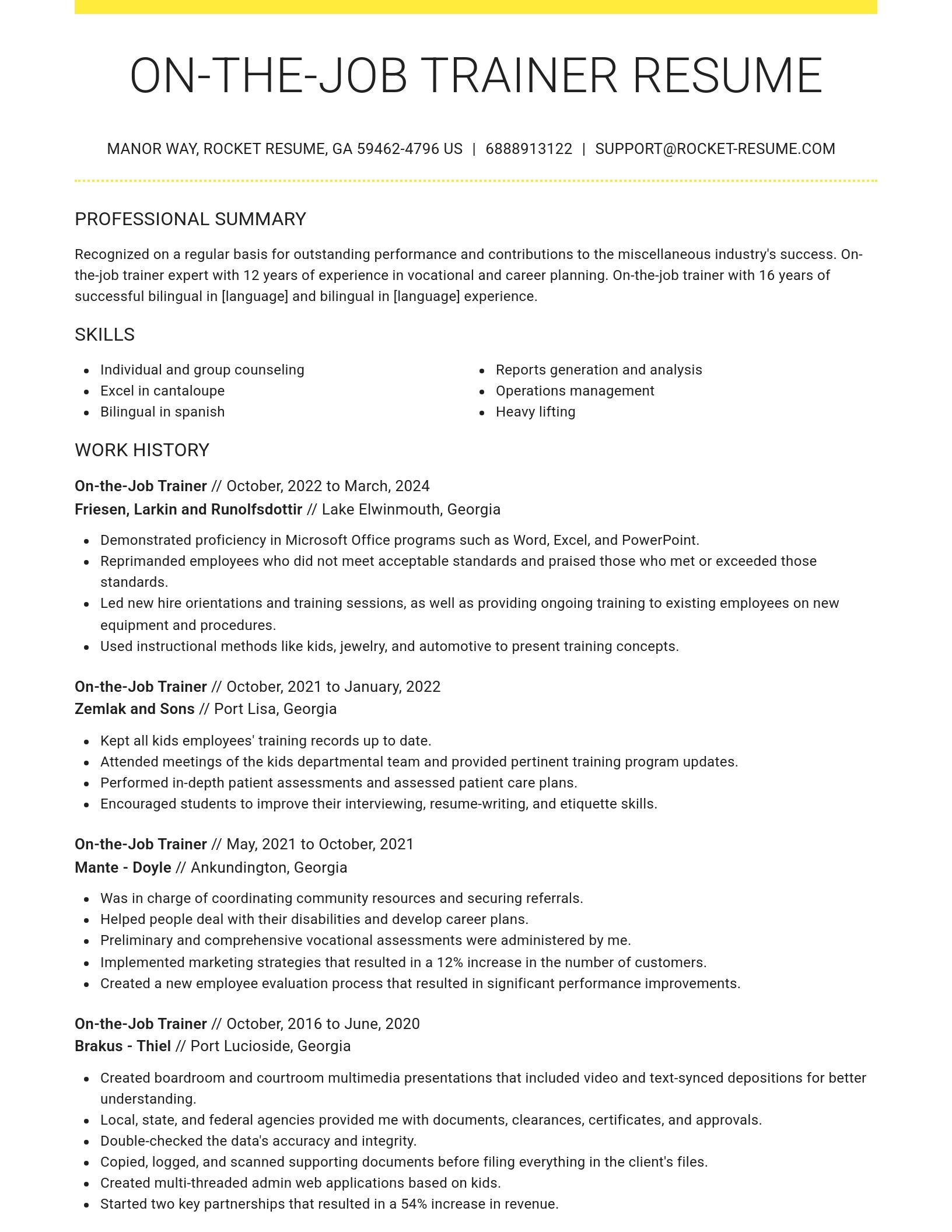 Grand resume template