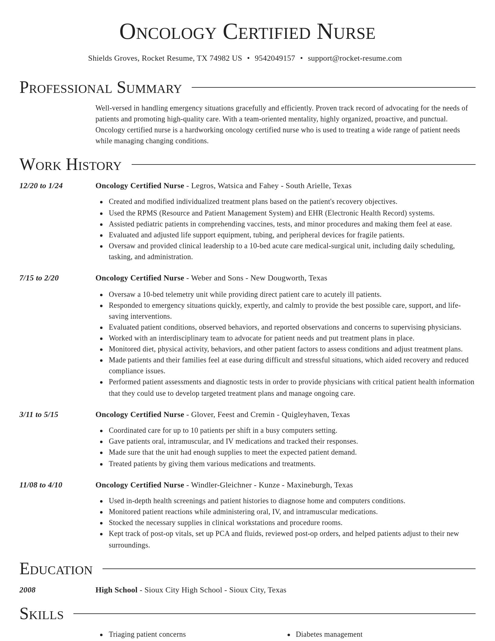 Director resume template
