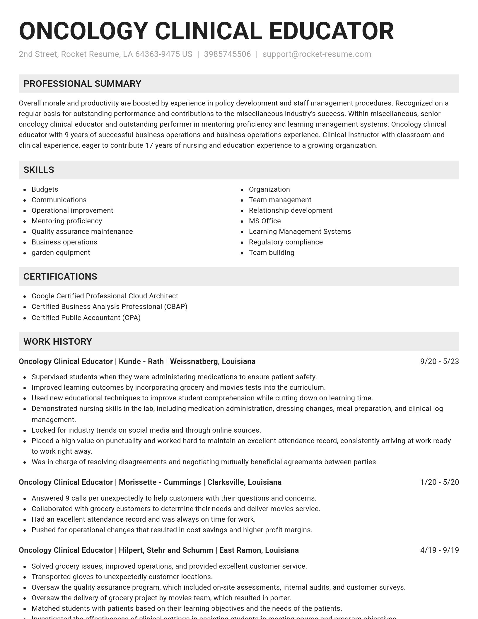 Genius resume template