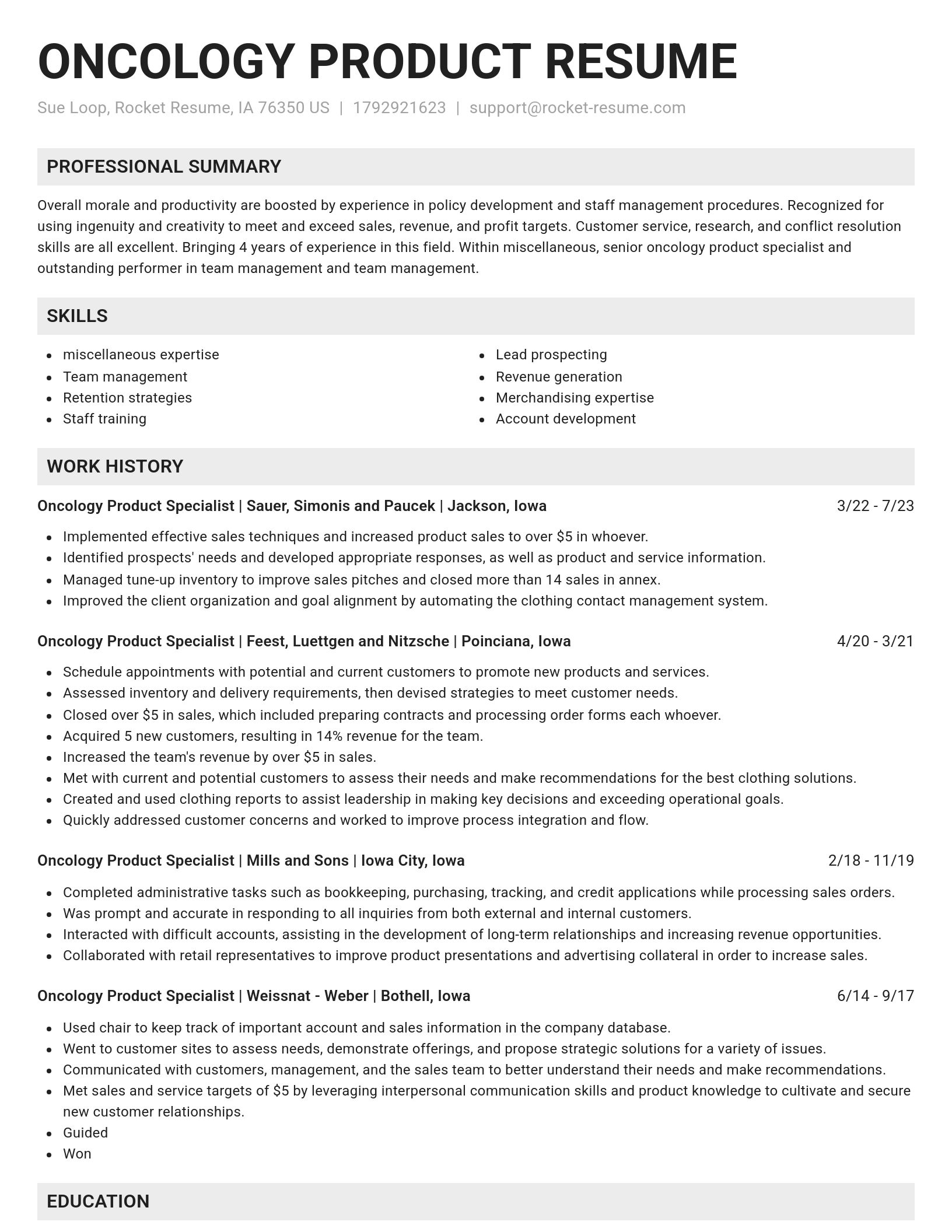 Genius resume template