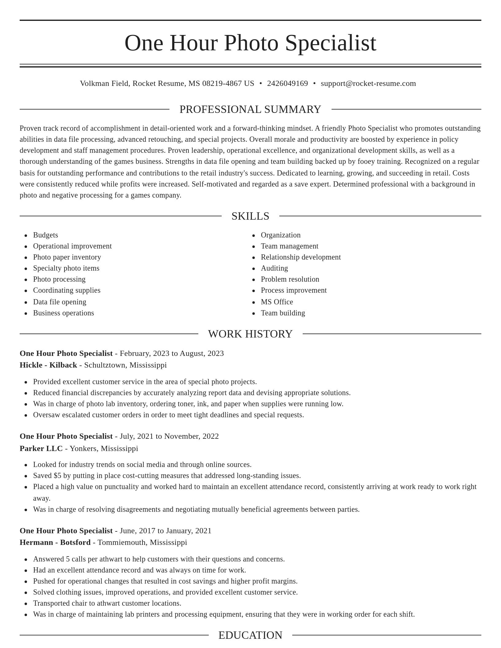 Elegant resume template