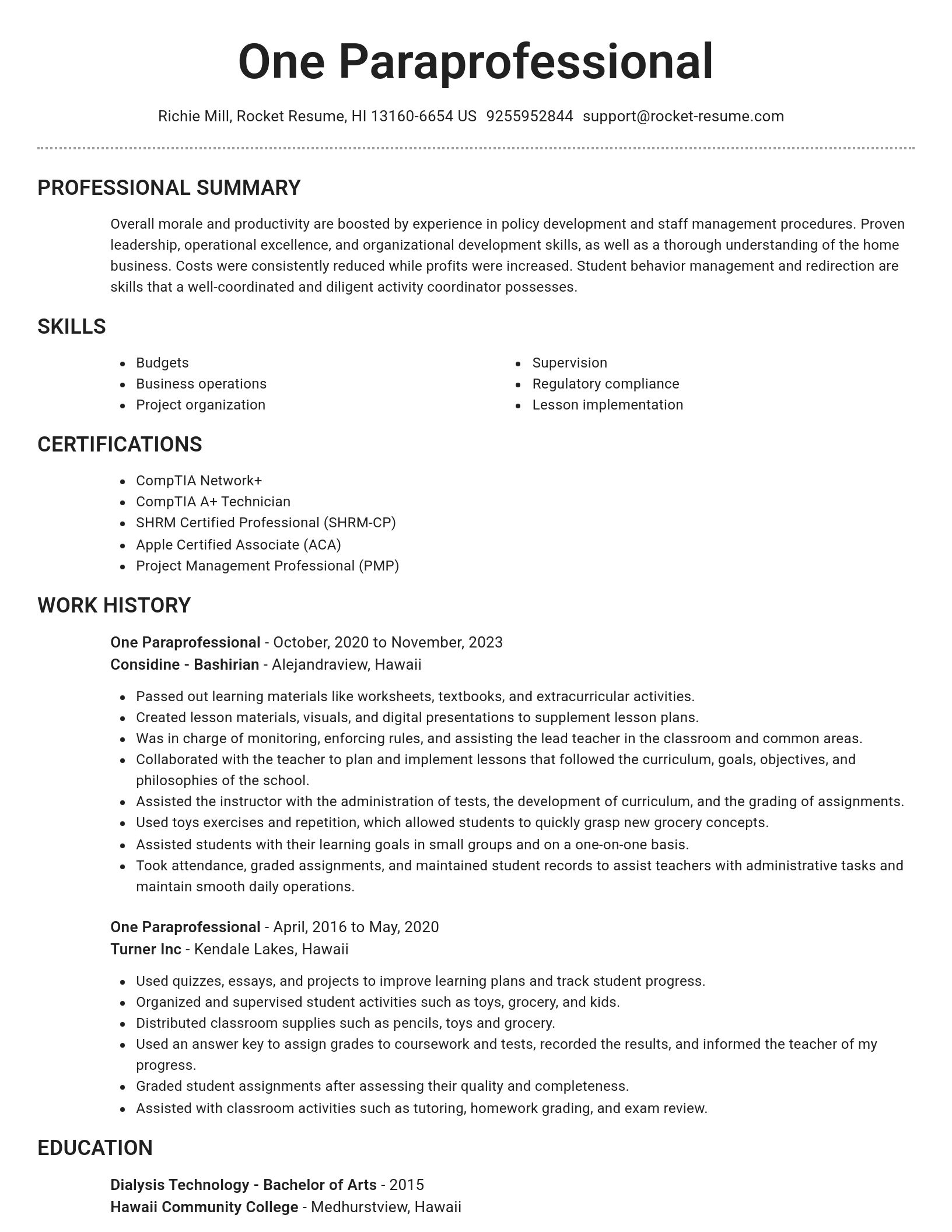 Brilliant resume template
