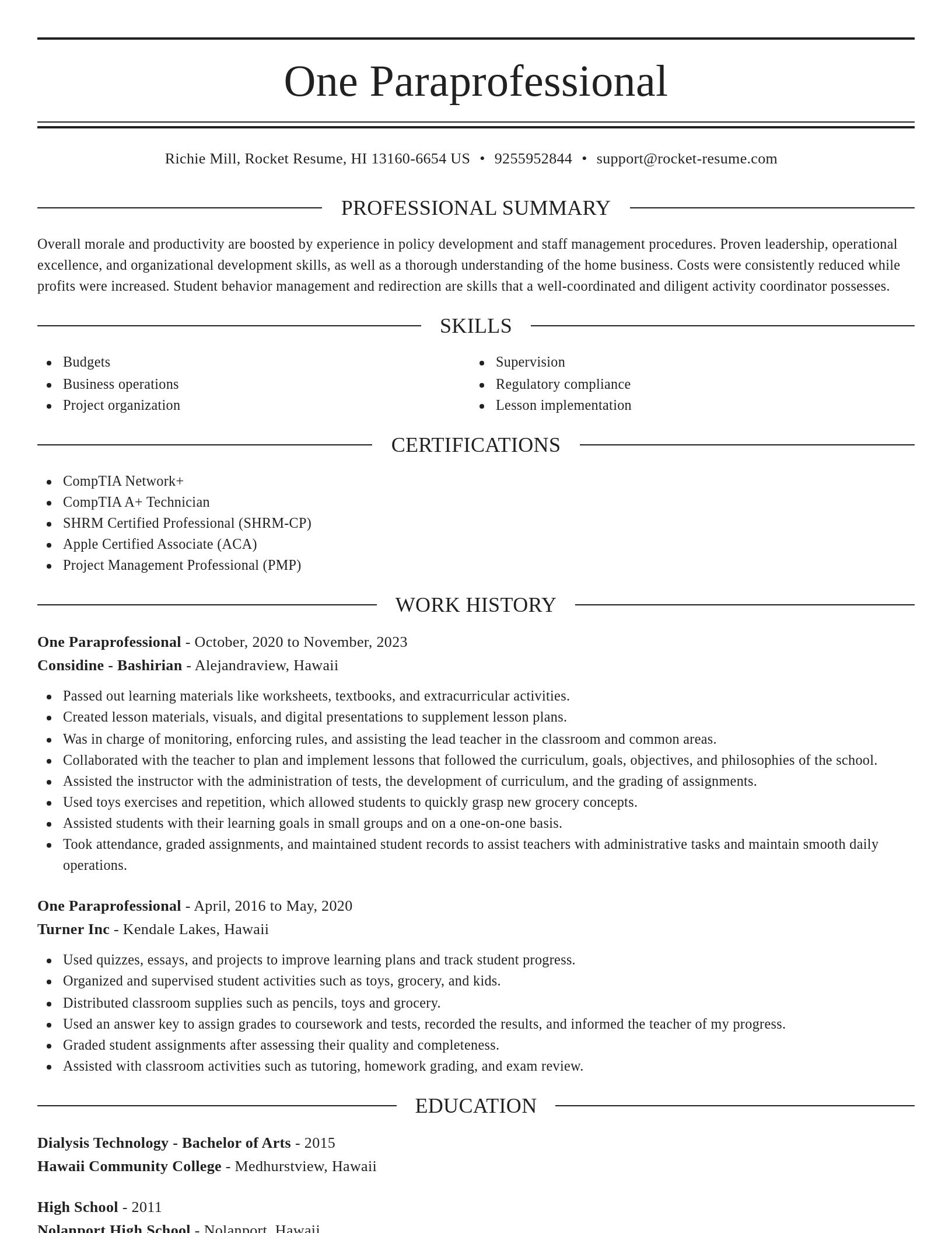 Elegant resume template