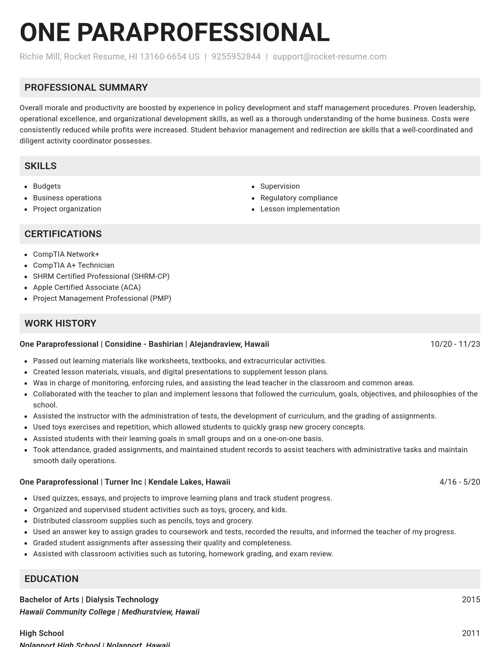 Genius resume template