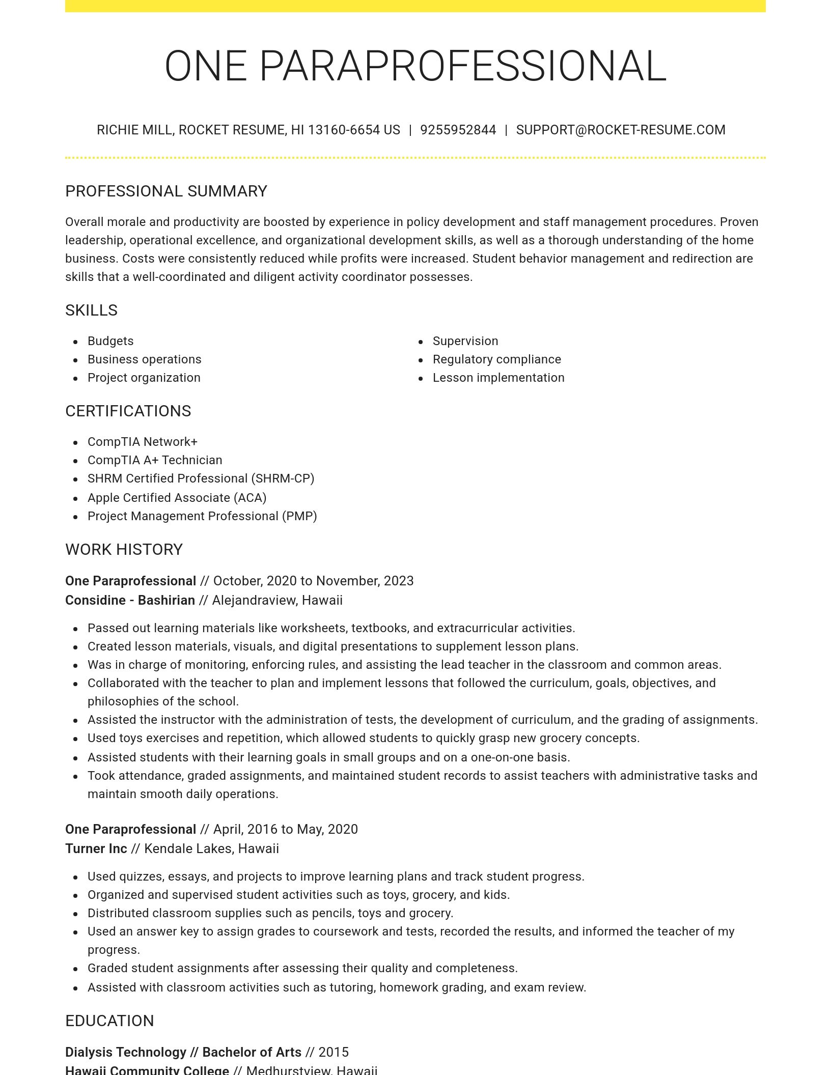 Grand resume template