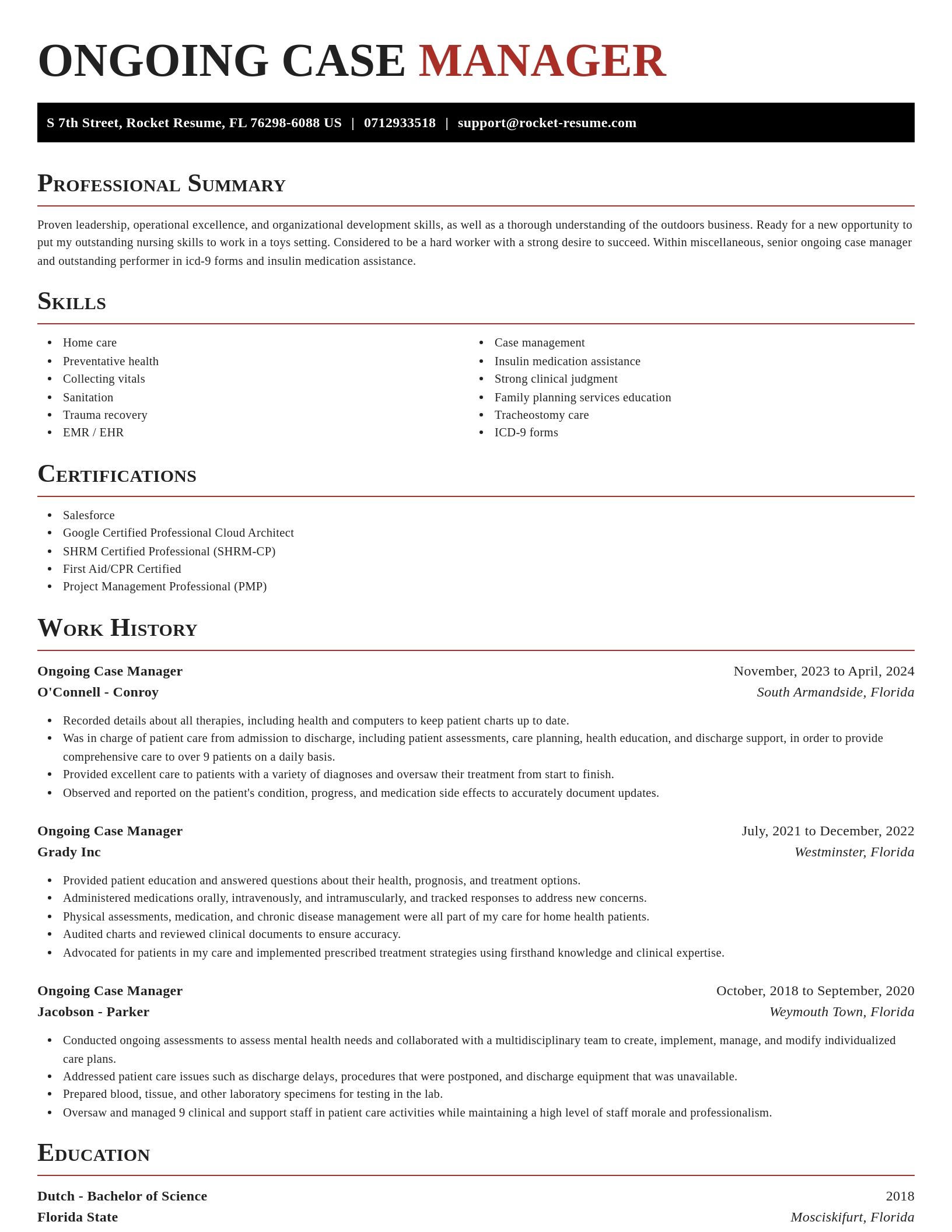 Exquisite resume template