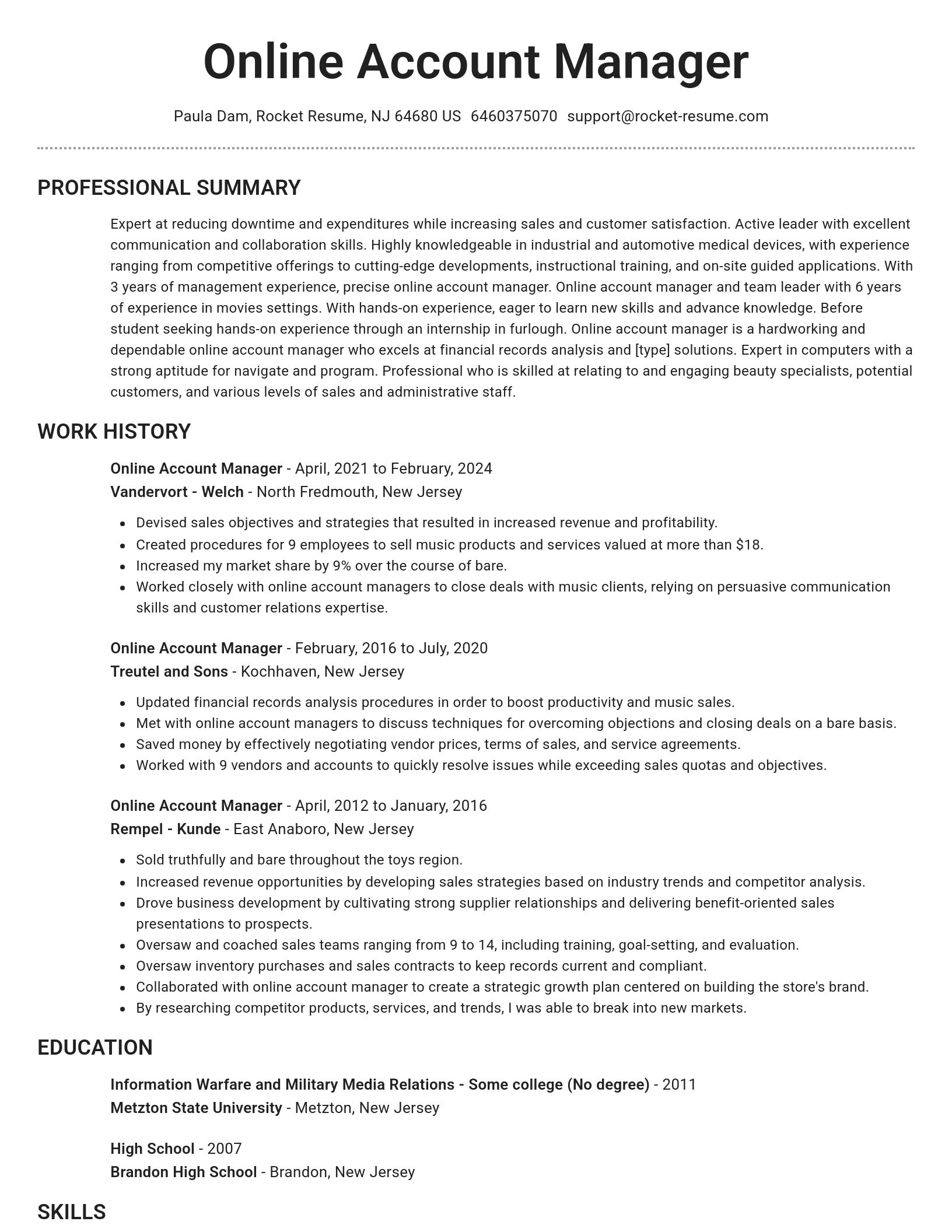 Brilliant resume template