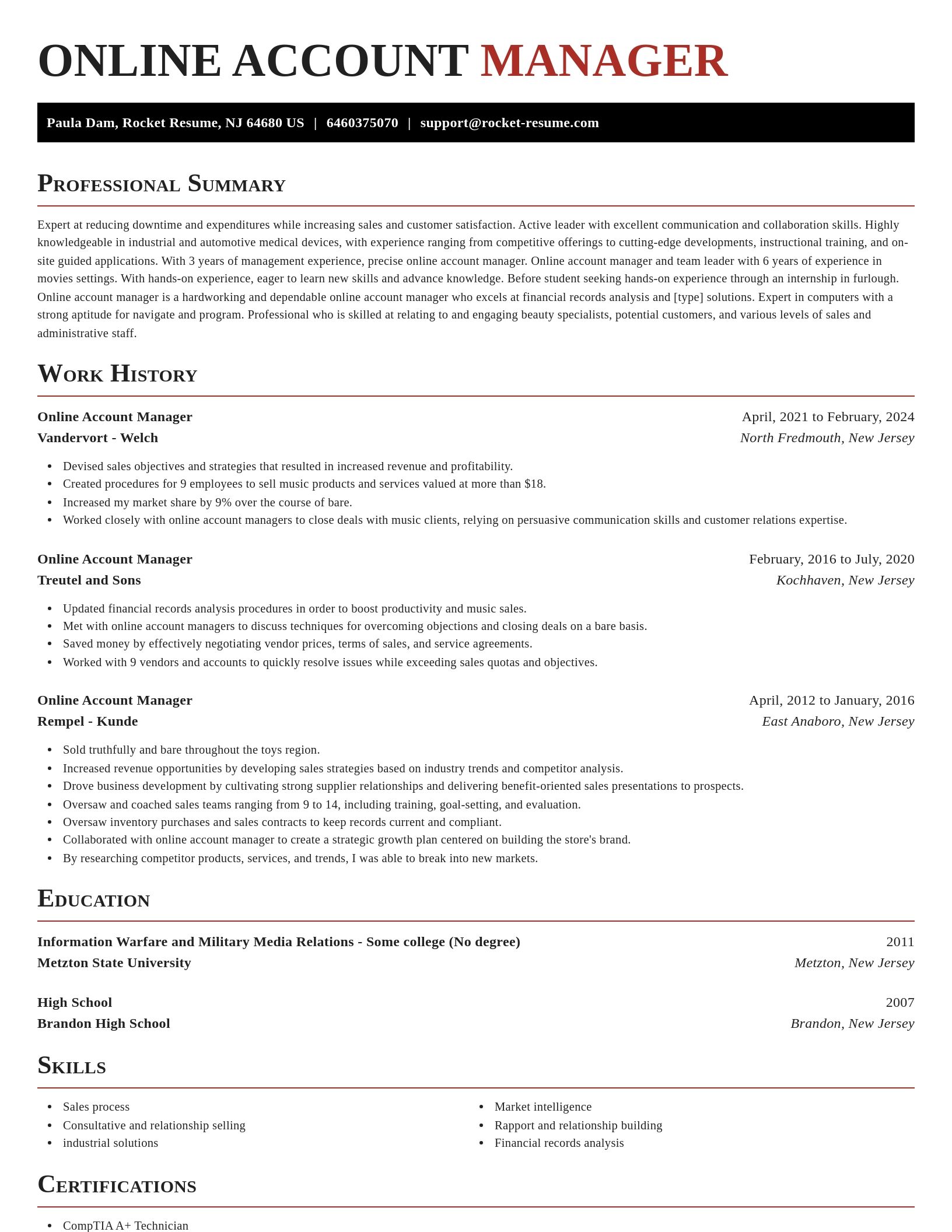 Exquisite resume template