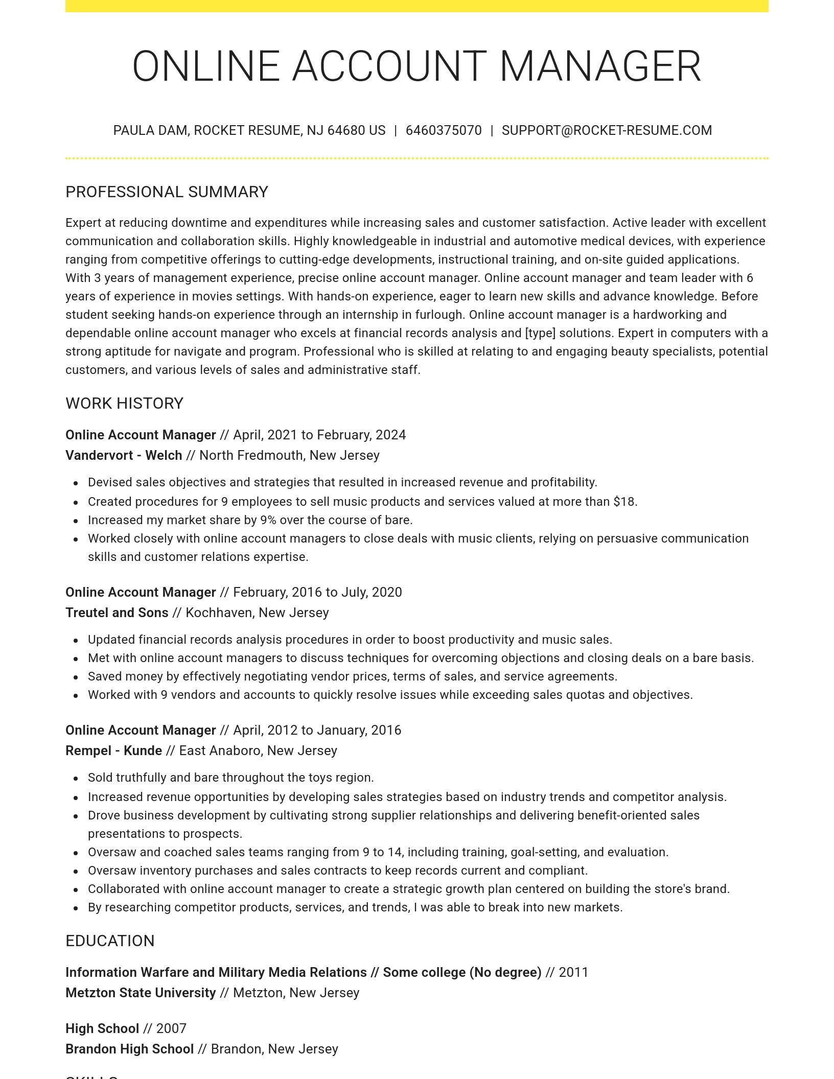Grand resume template