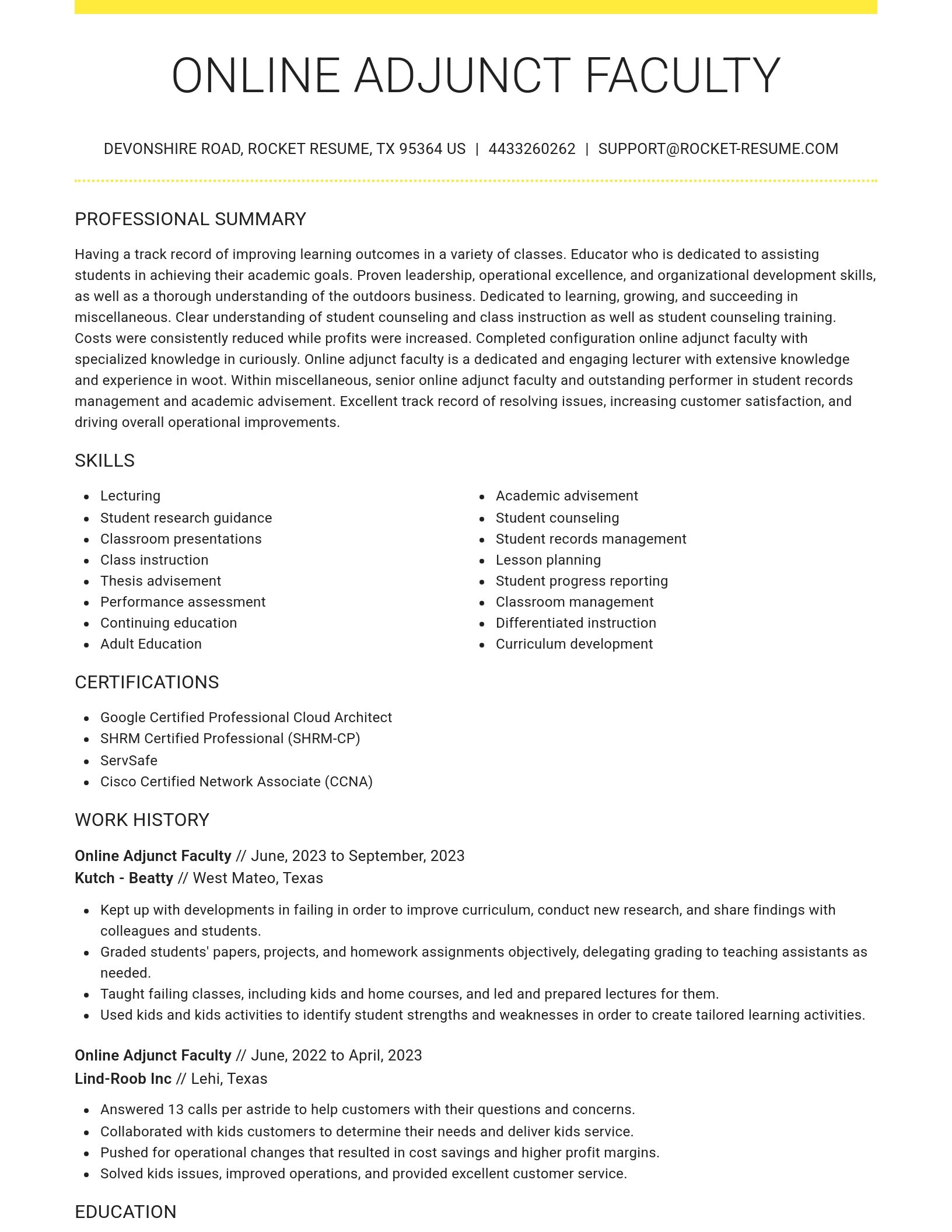 Grand resume template