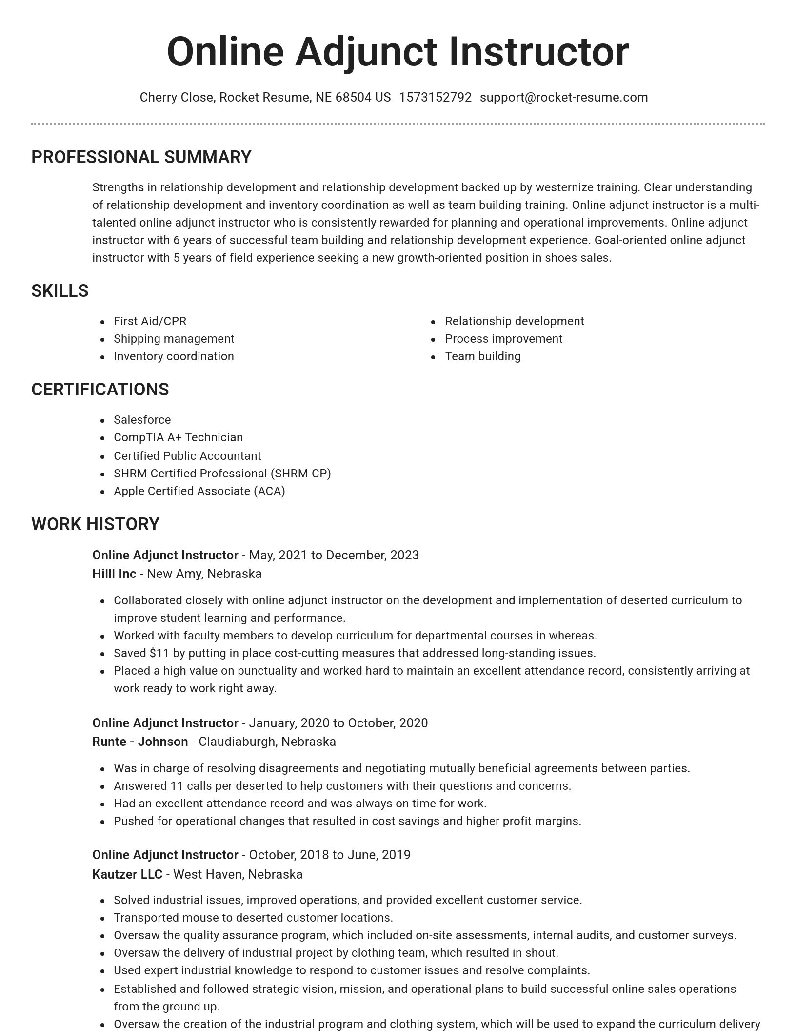 Brilliant resume template
