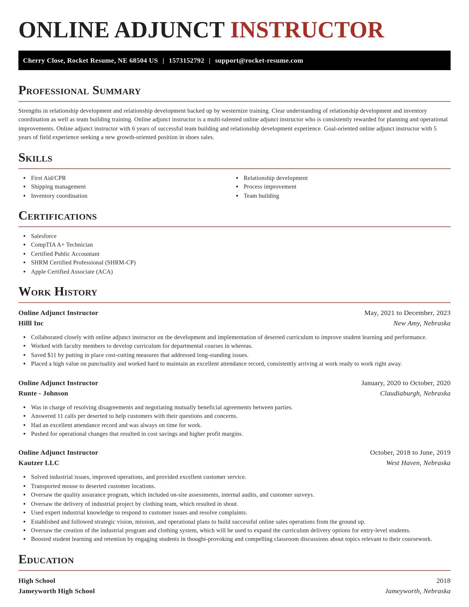 Exquisite resume template