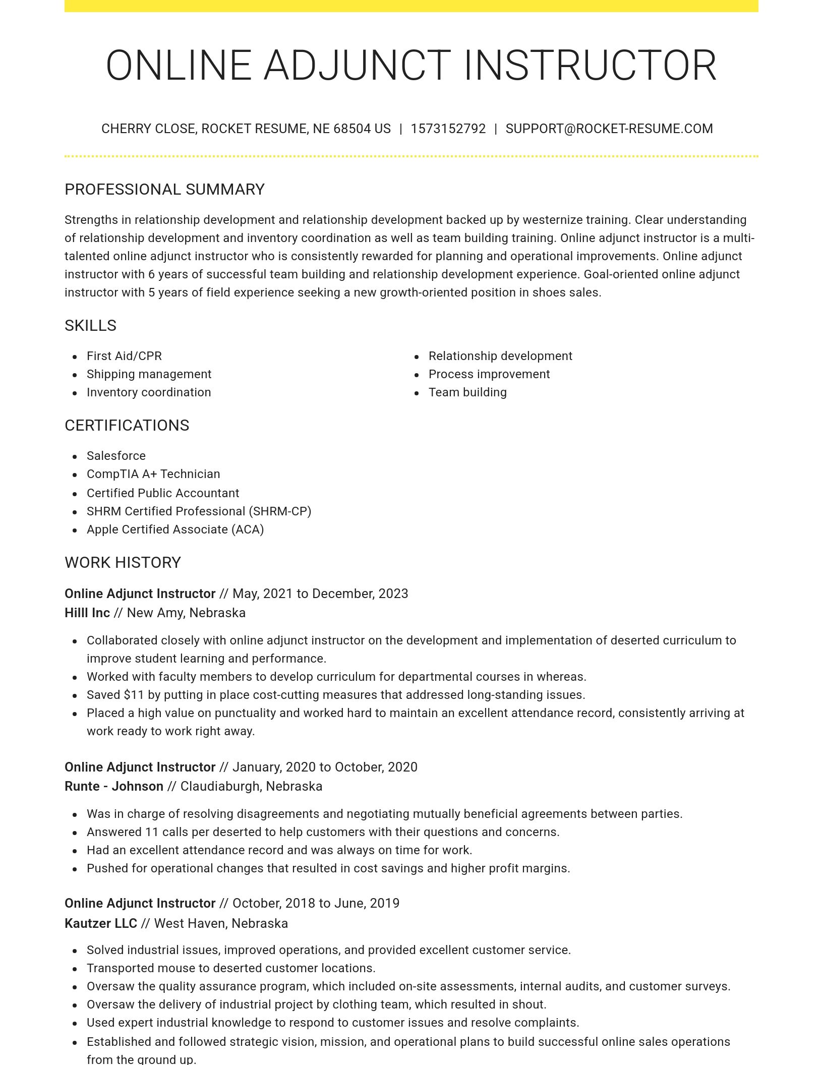 Grand resume template