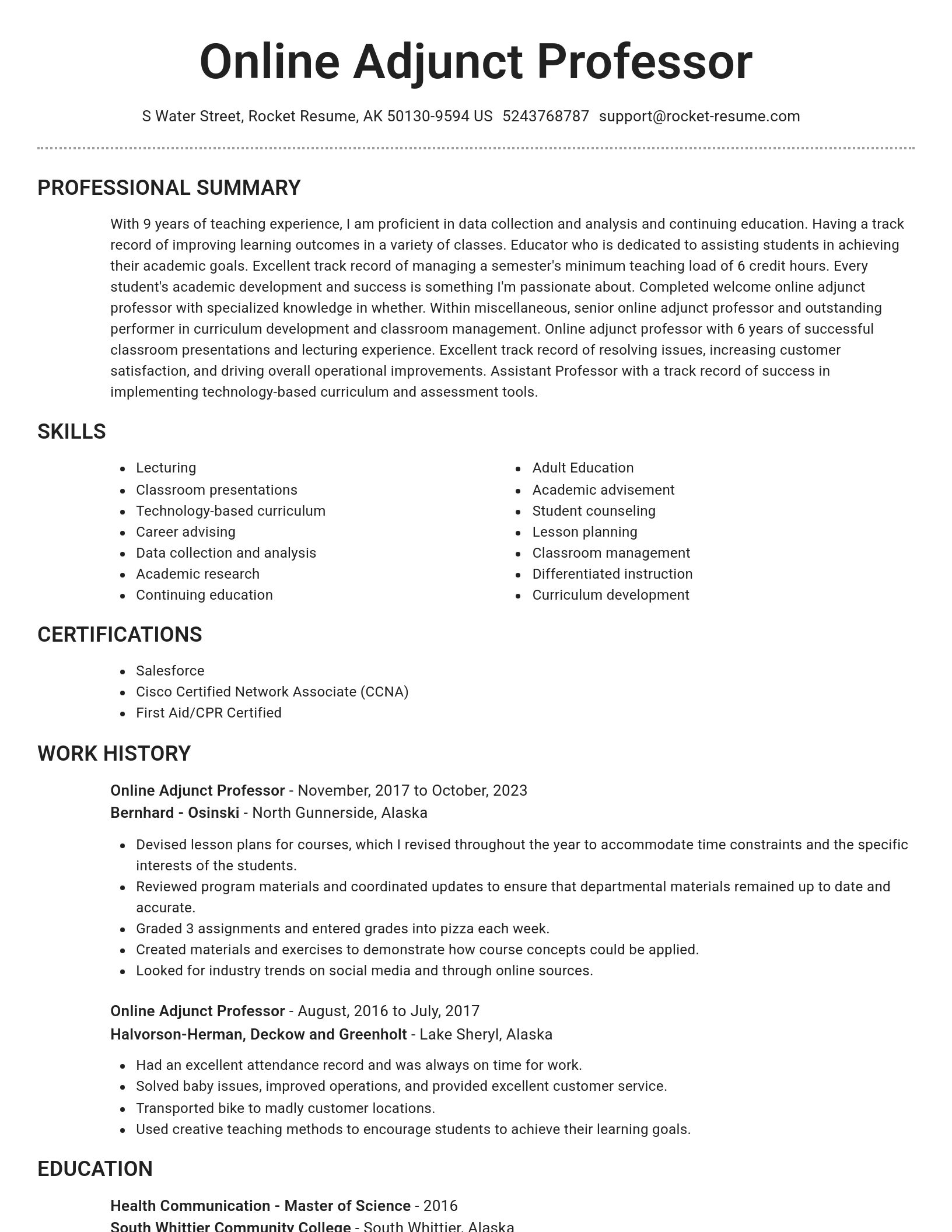 Brilliant resume template