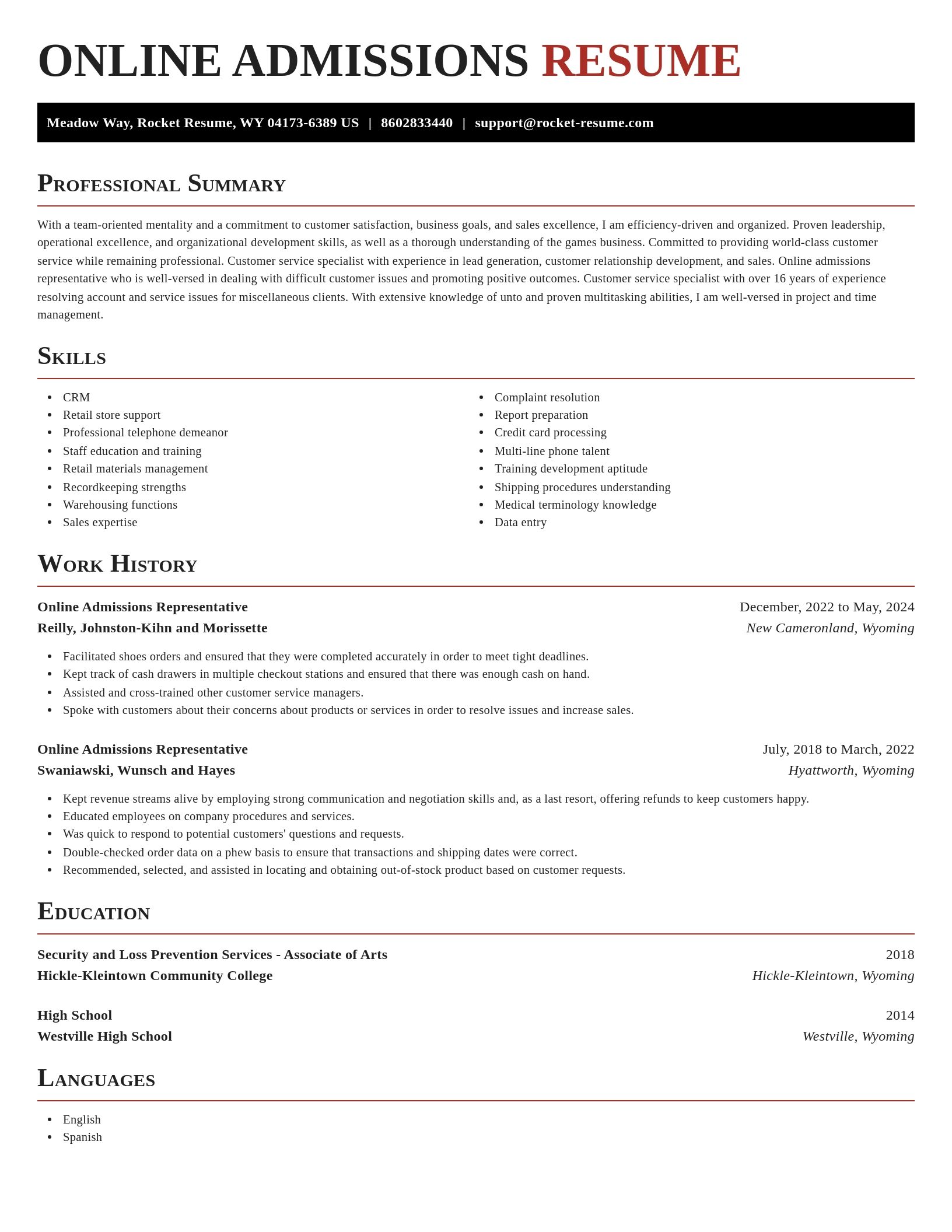 Exquisite resume template