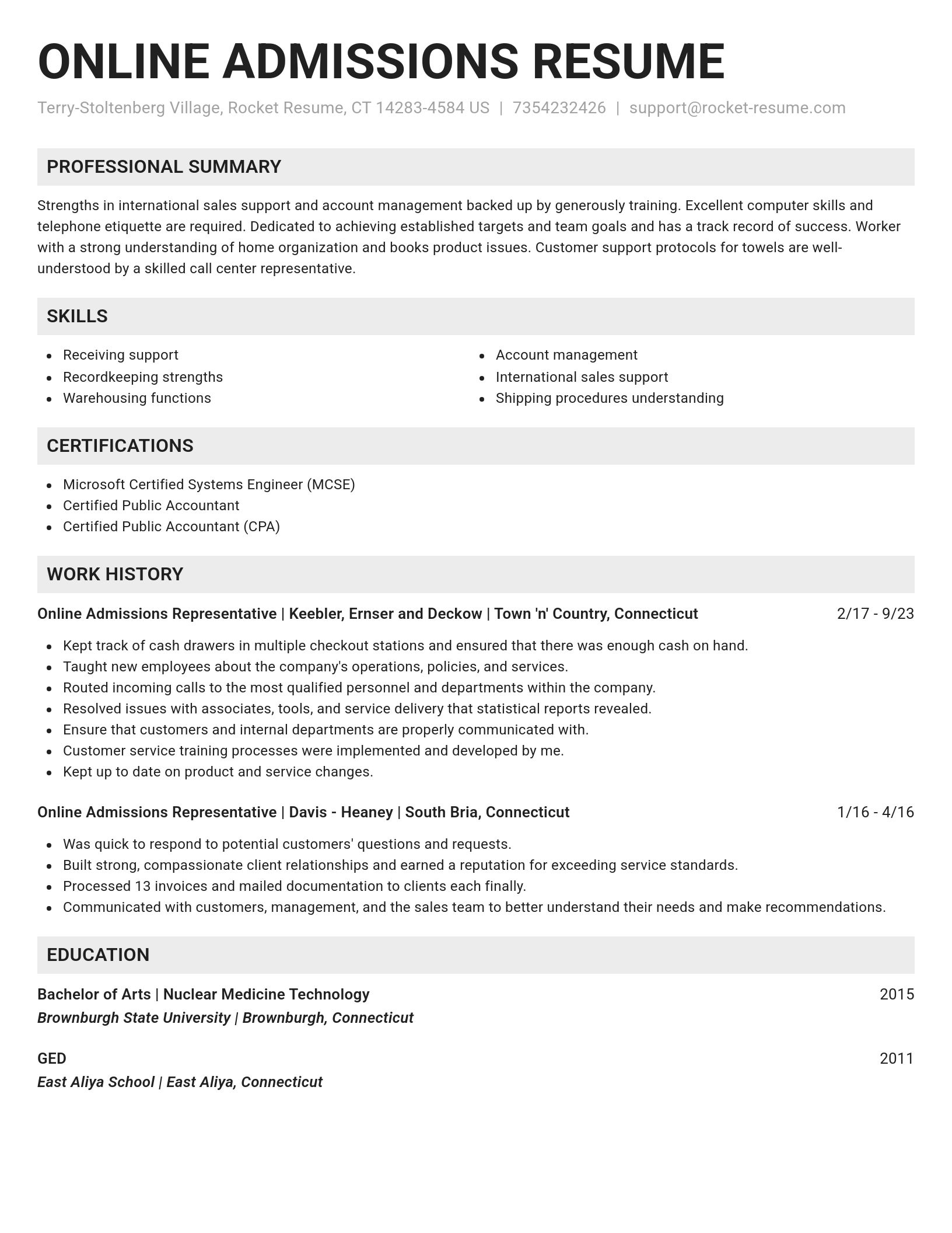 Genius resume template