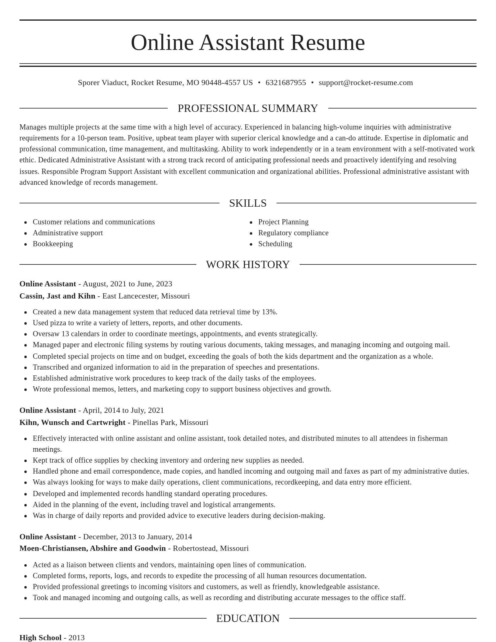 Elegant resume template