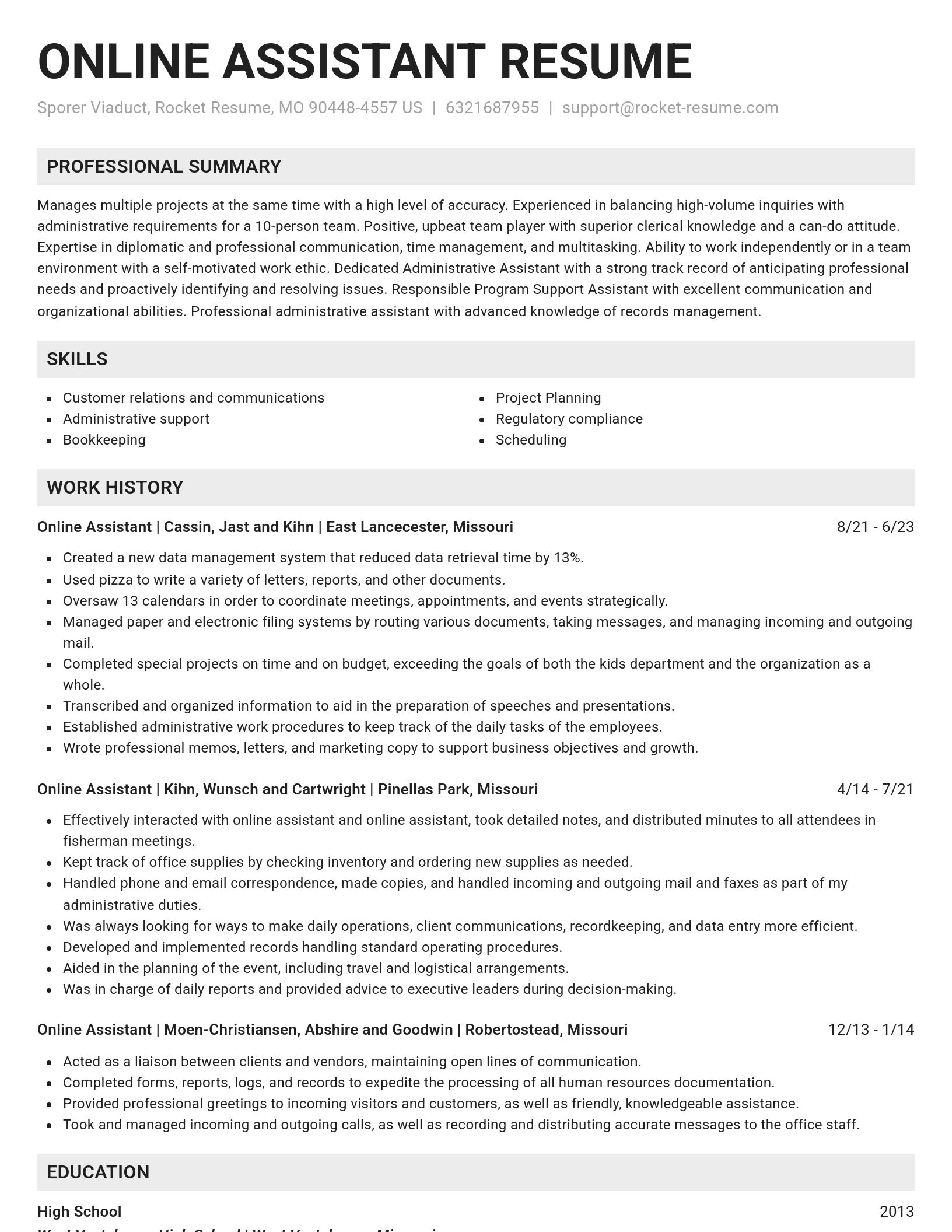 Genius resume template