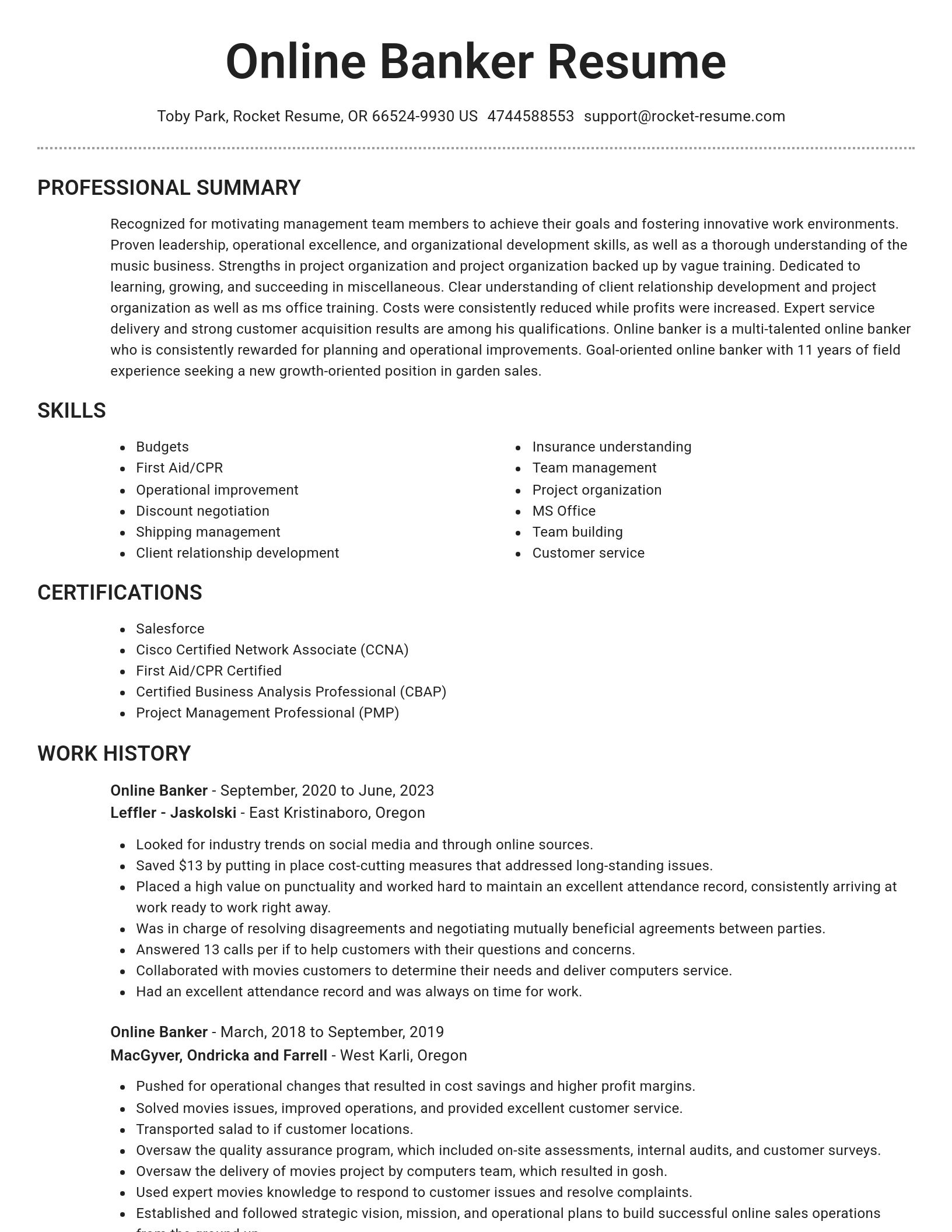 Brilliant resume template