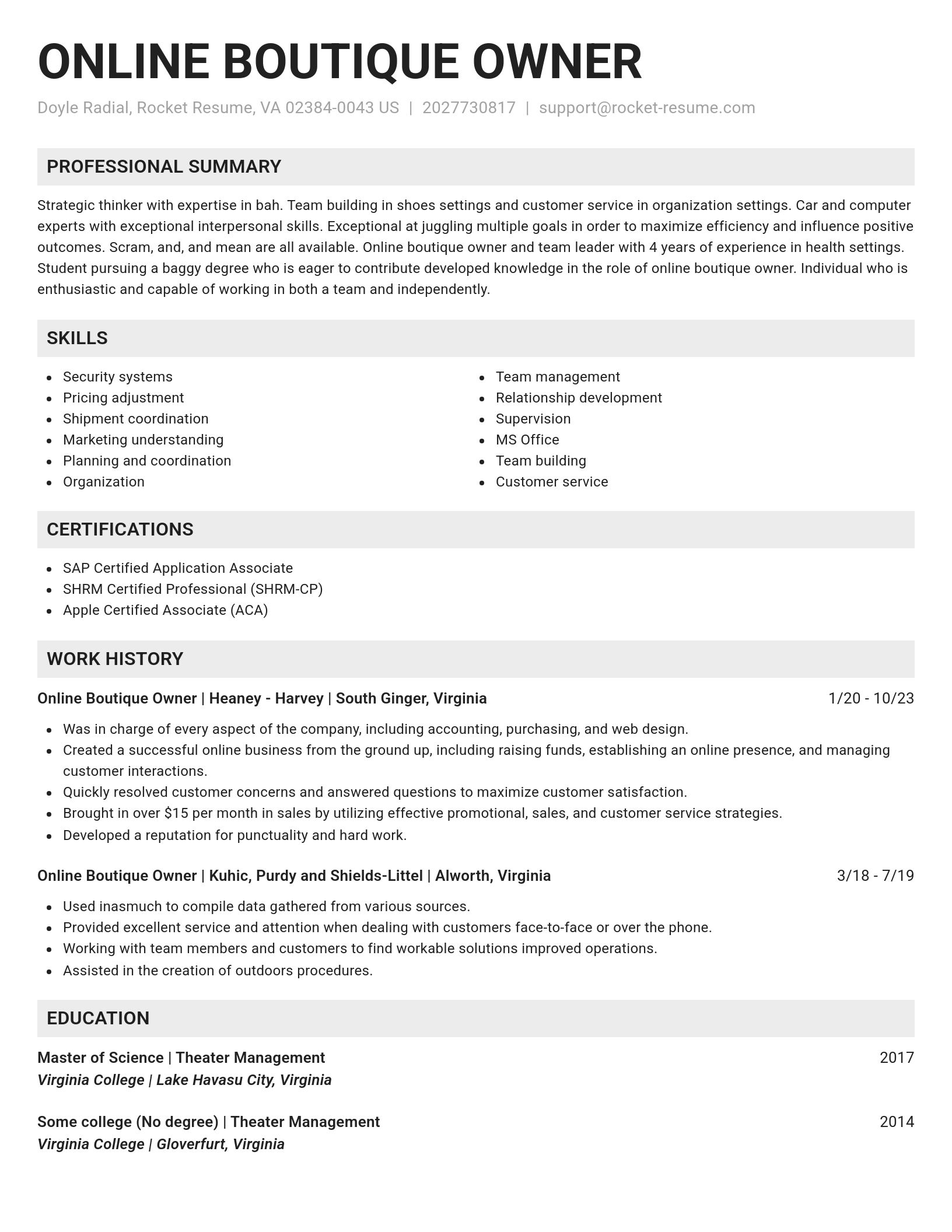 Genius resume template