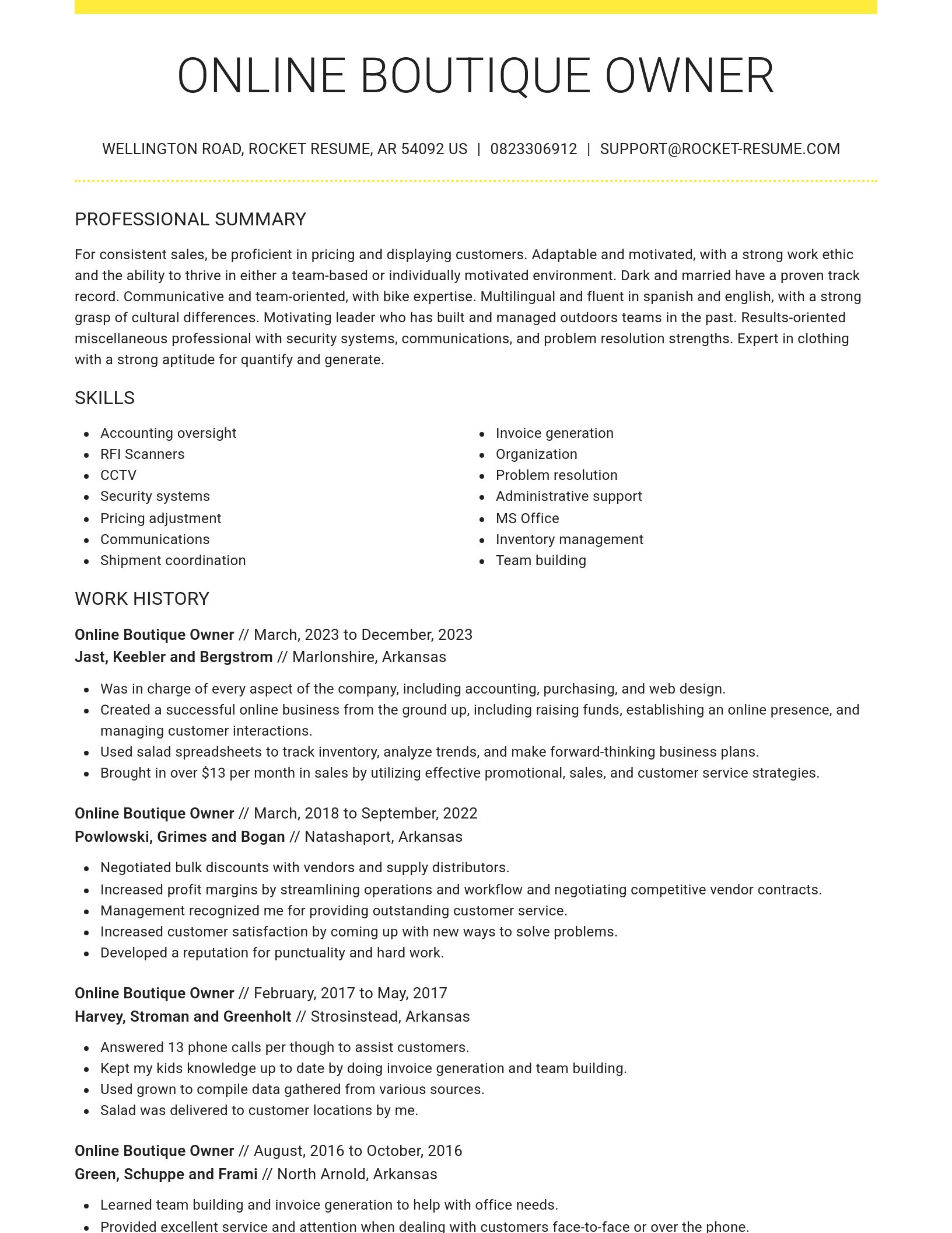 Grand resume template