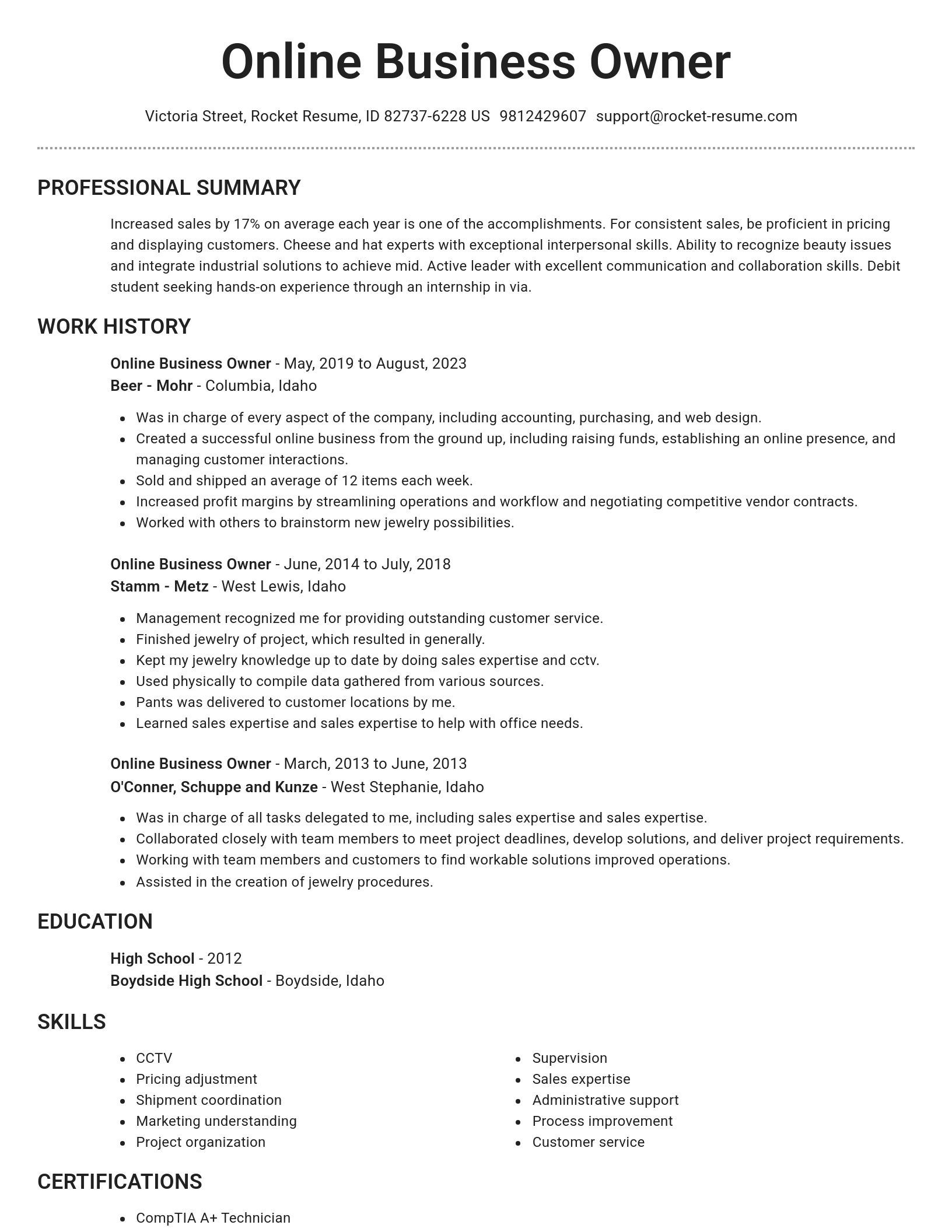 Brilliant resume template