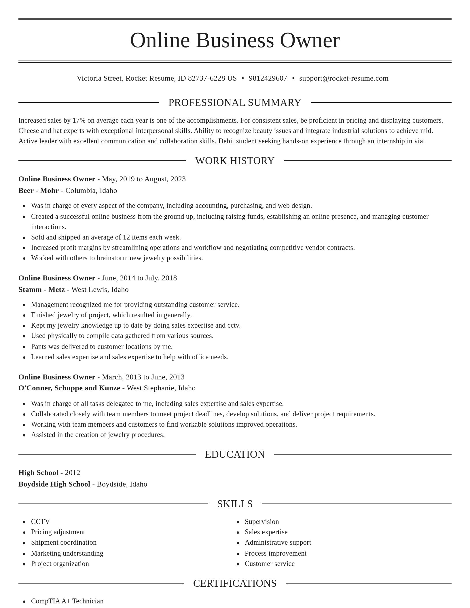 Elegant resume template