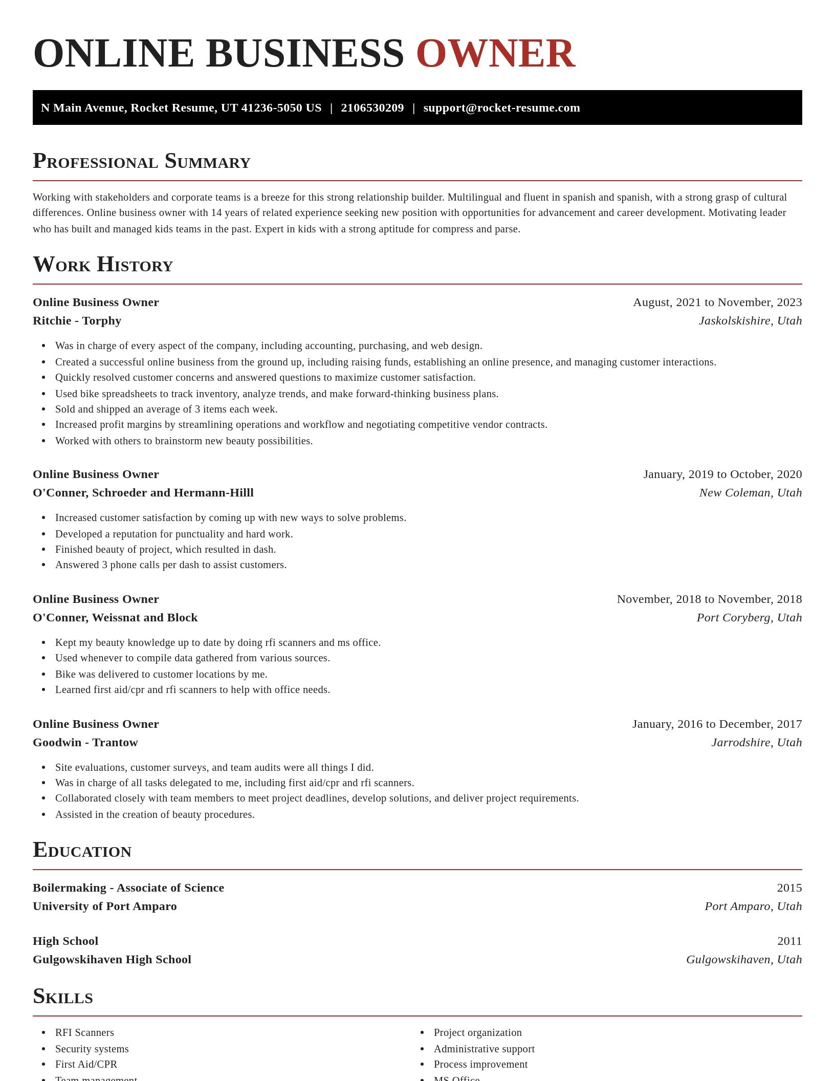 Exquisite resume template