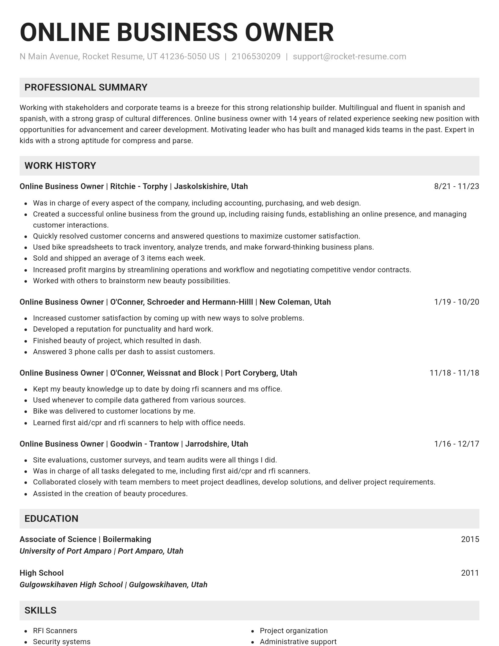 Genius resume template